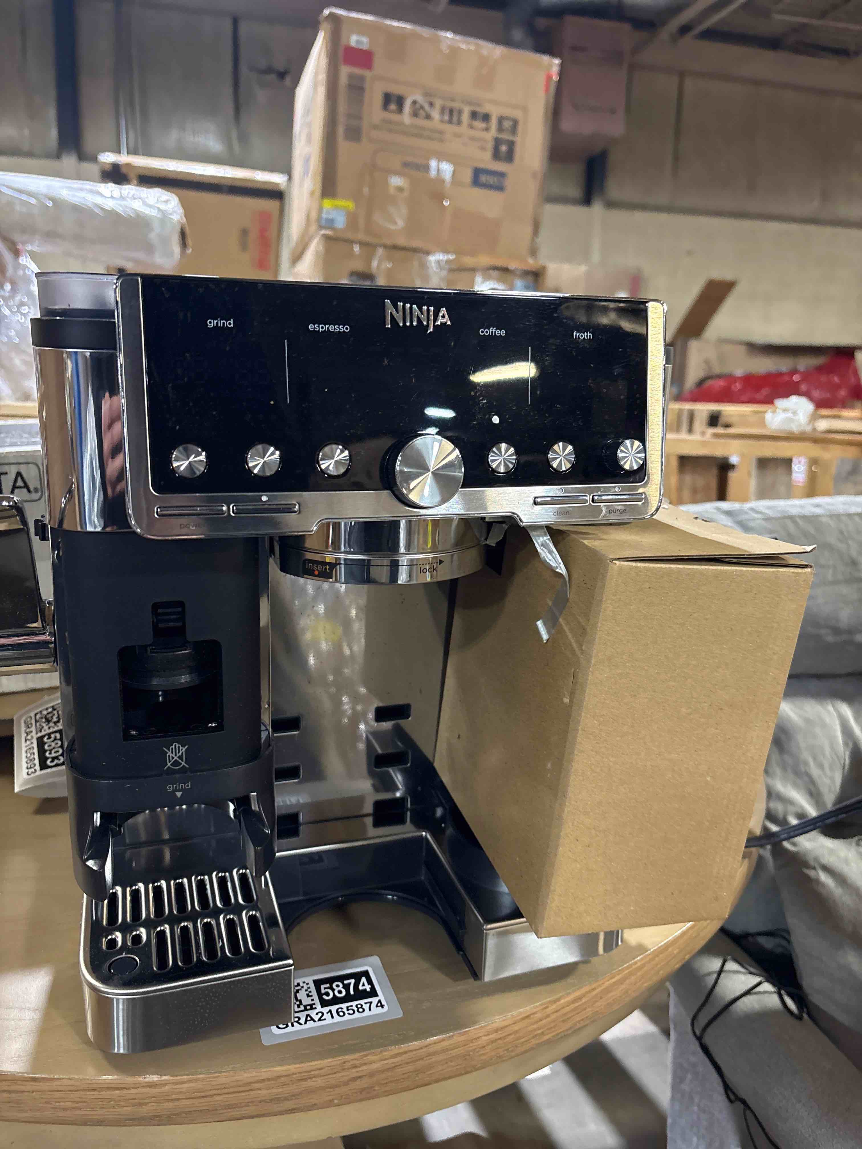 Condition photo showing As Is for Ninja Luxe Café Pro Series Espresso Machine, Drip Coffee Maker, Cold Brew Machine & Hot Water System By Ninja