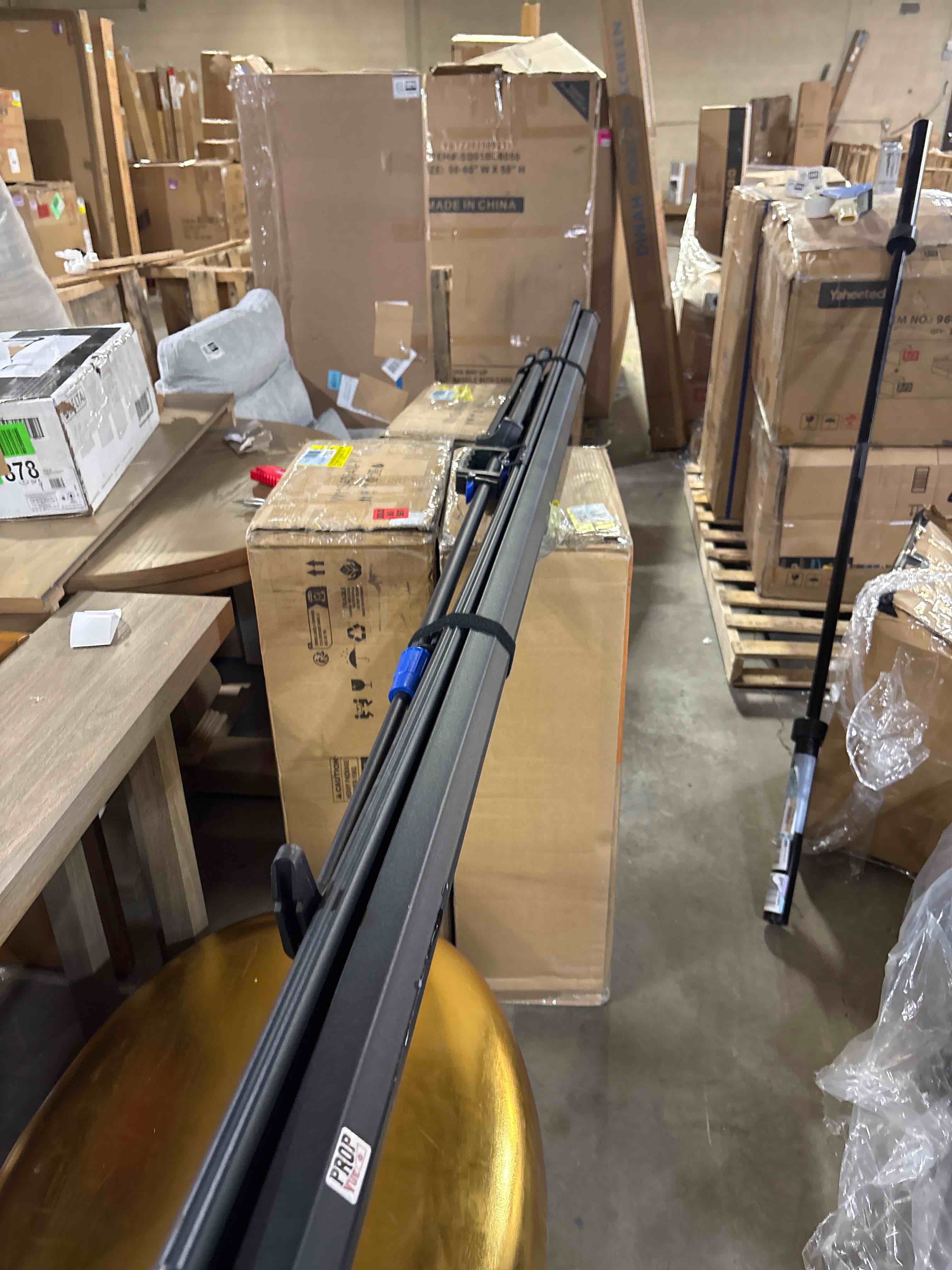 Condition photo showing Good Condition for PropVue Projector Screen with Stand 84" - Indoor & Outdoor Projection Screen for Movie or Office Presentation - 16:9 HD Premium Wrinkle-Free Tripod Screen for Projector with Carry Bag & Tight Strap 84 Inch 16:9 Aspect Ratio Black