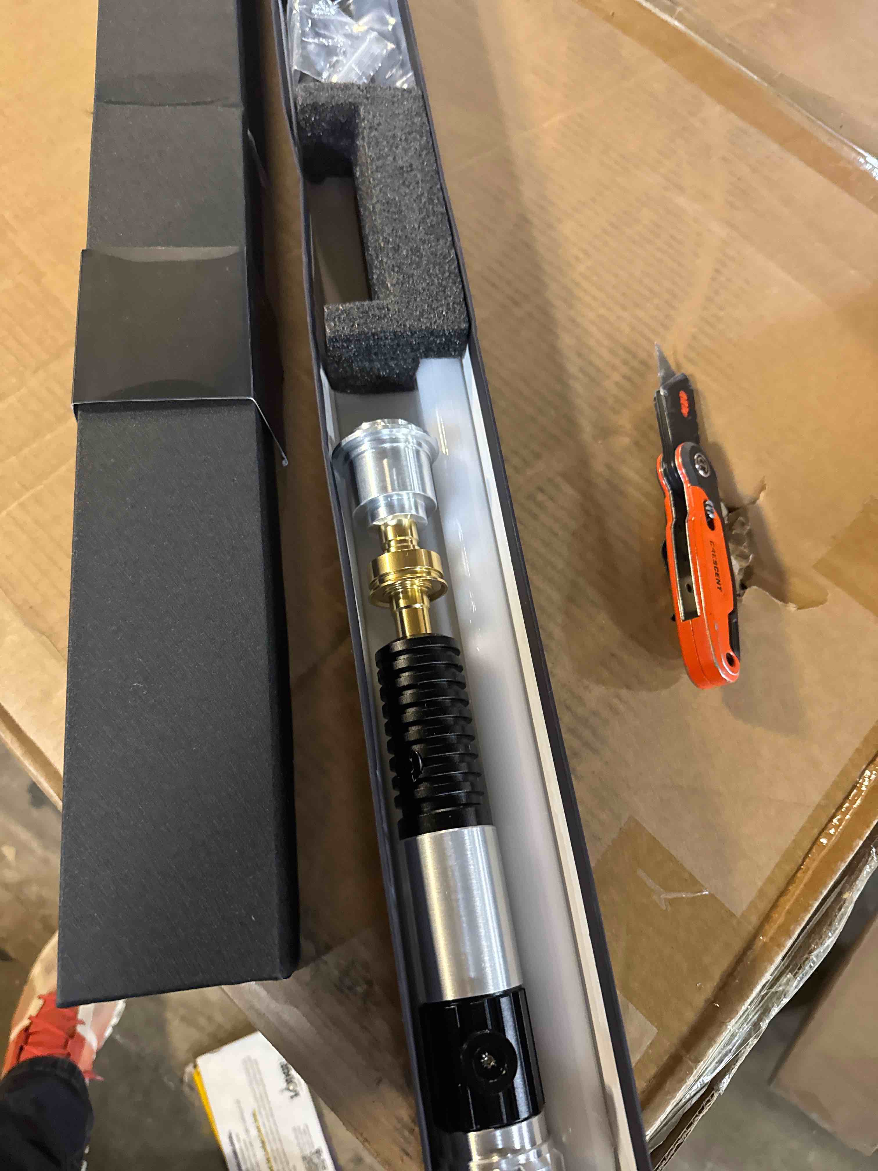 Condition photo showing Good Condition for Upgrade App Control OBW Dueling Lightsaber, Smooth Swing 16 Sound Effects 3 Light Effects, 16 Colors and Infinite Change Metal Light Saber for Adults (RGB-OBW)