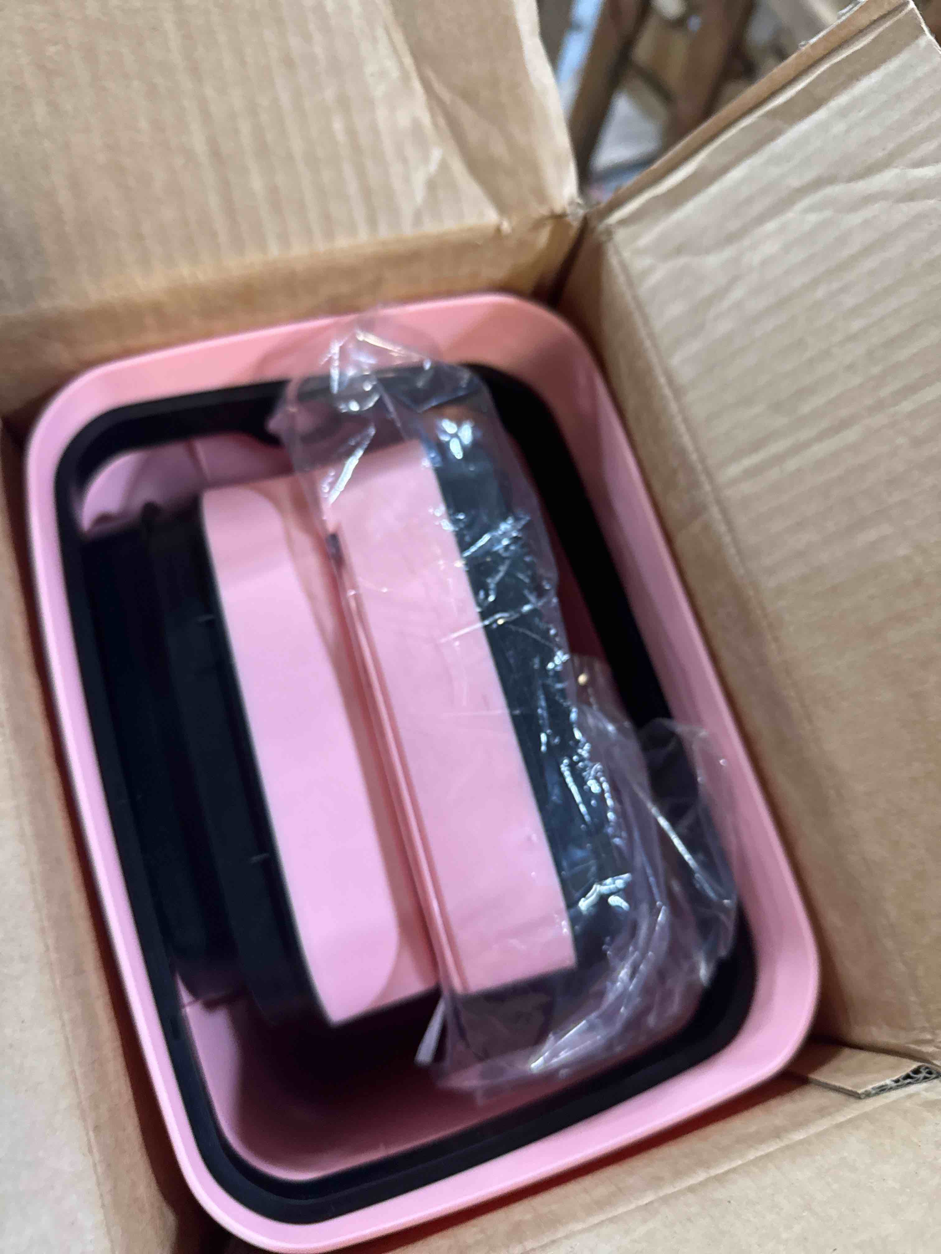 Condition photo showing Good Condition for 2 Pack 2.7 Gal Bathroom Trash Can with Lid, Automatic Trash Can Small Smart Garbage Can Touchless, Slim Motion Sensor Waterproof Plastic Trash Bins for Bedroom Office Kitchen Toilet Pink Pink 2.7 Gal