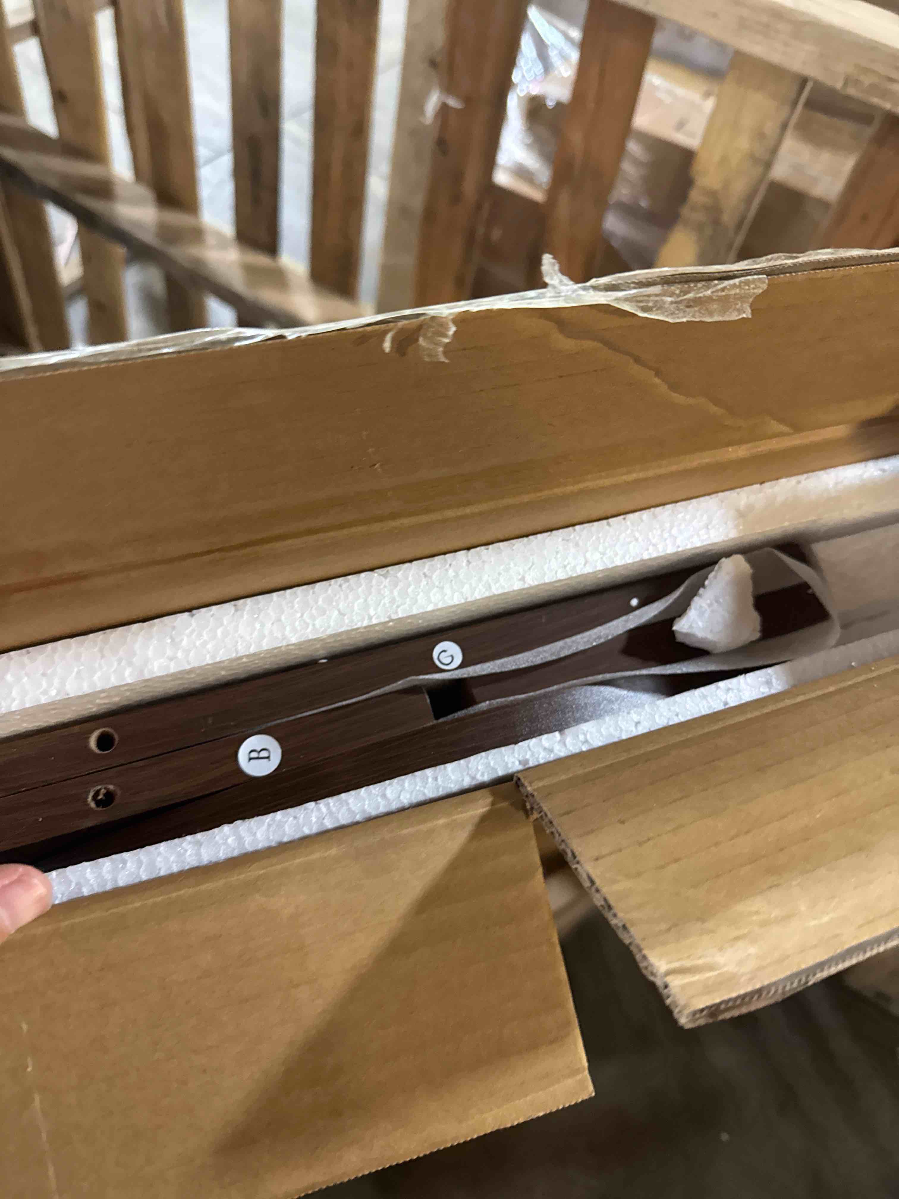 Condition photo showing New/Like New for Round End Table Made by Mortise-Tenon Craftsmanship?Rustic Brown Side Table with Large Tabletop (Rustic Brown)