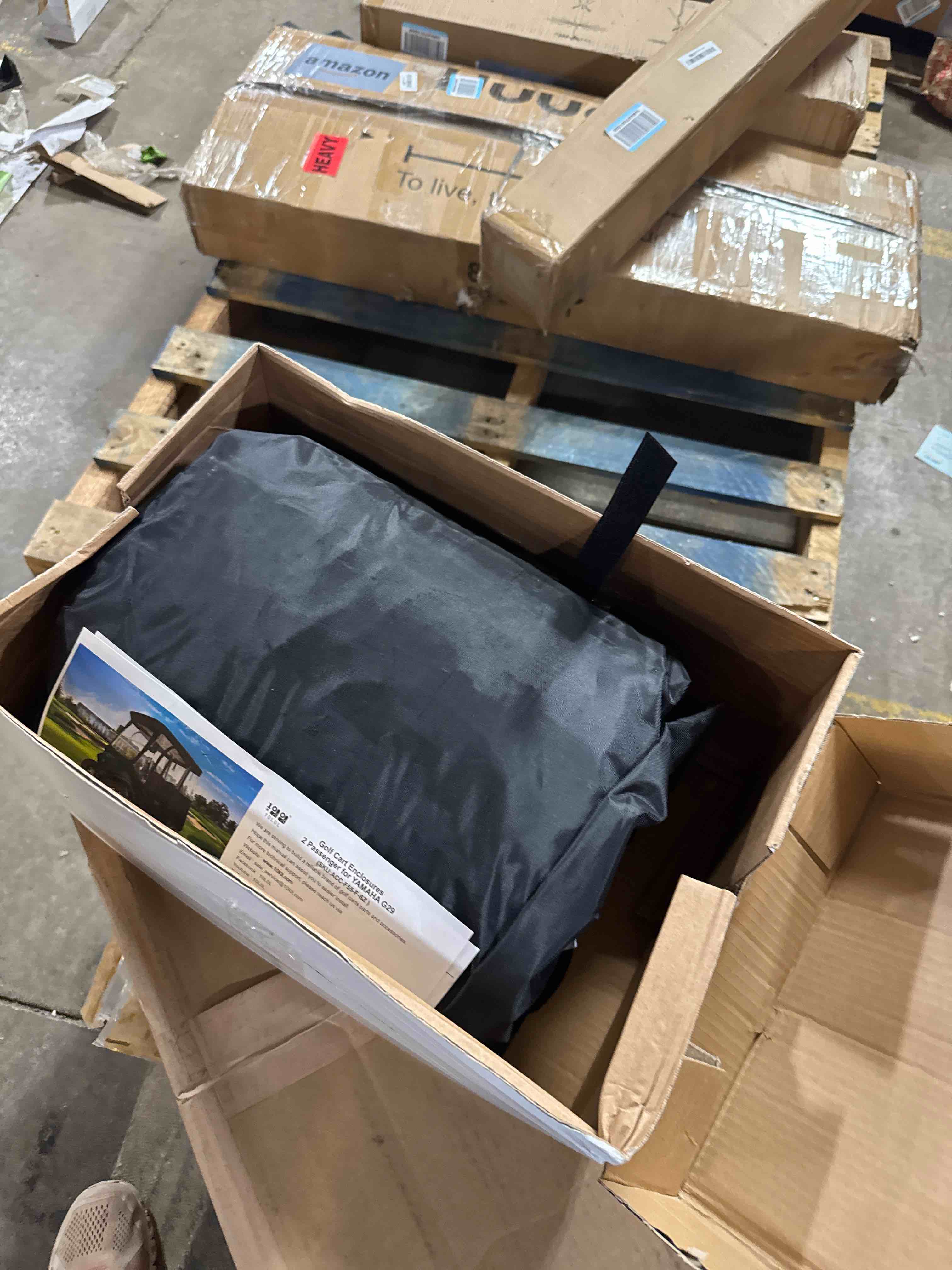 Condition photo showing Good Condition for 10L0L 2 Passenger Golf Cart Enclosure for Yamaha G14 G16 G22 G29 Drive 2, 600D Waterproof Driving Rain Cover, Black