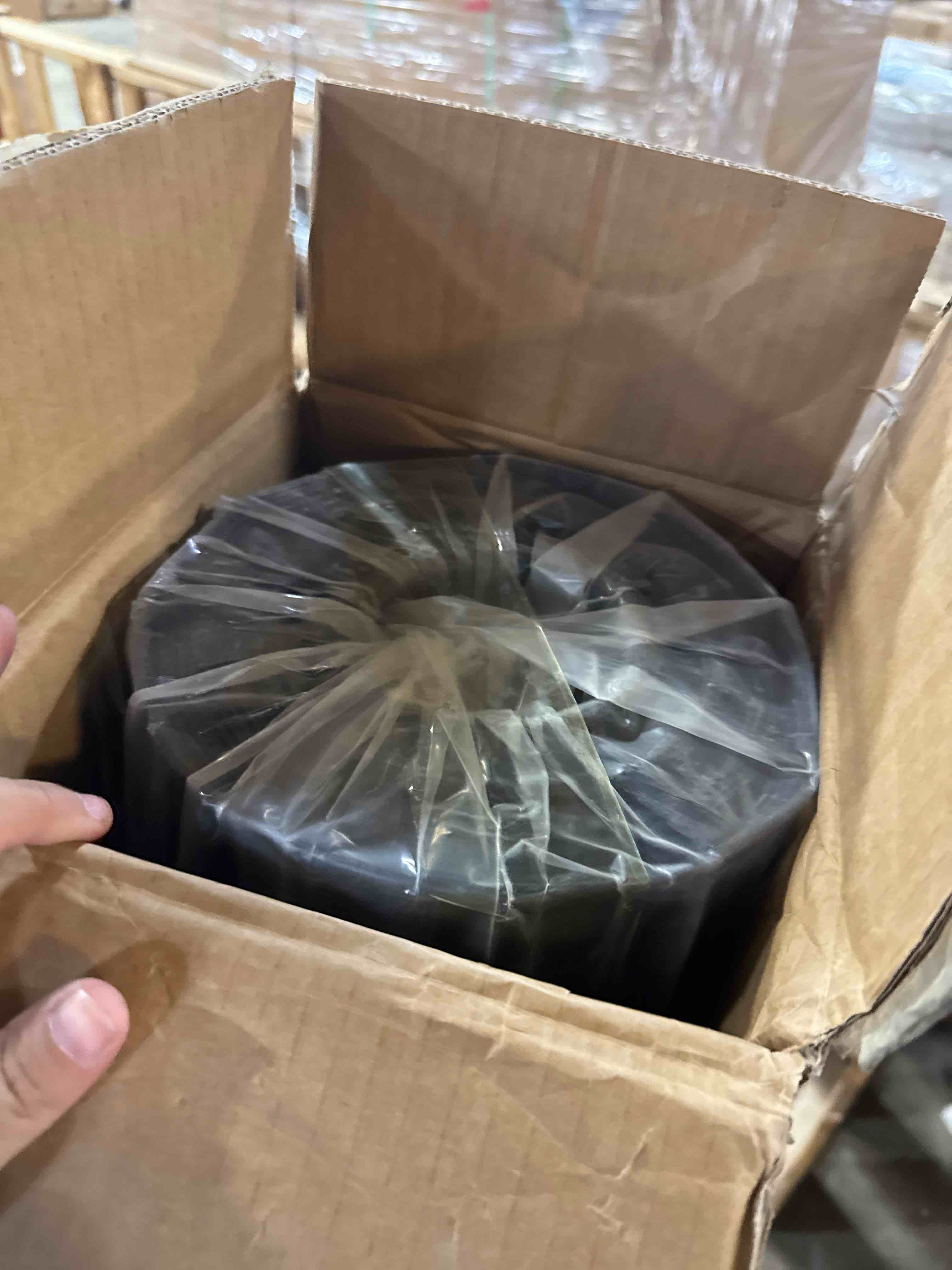 Condition photo showing New/Like New for Black PVC Coated Welded Wire Fence 48 Inch x 50 Foot, 2 Inch x 3 Inch 16GA, Garden Border Fencing Roll Vinyl Coating Metal Wire Mesh for Yard Vegetable Plant Protection Poultry Netting 2''x3'' 16GA 48''x50' Black