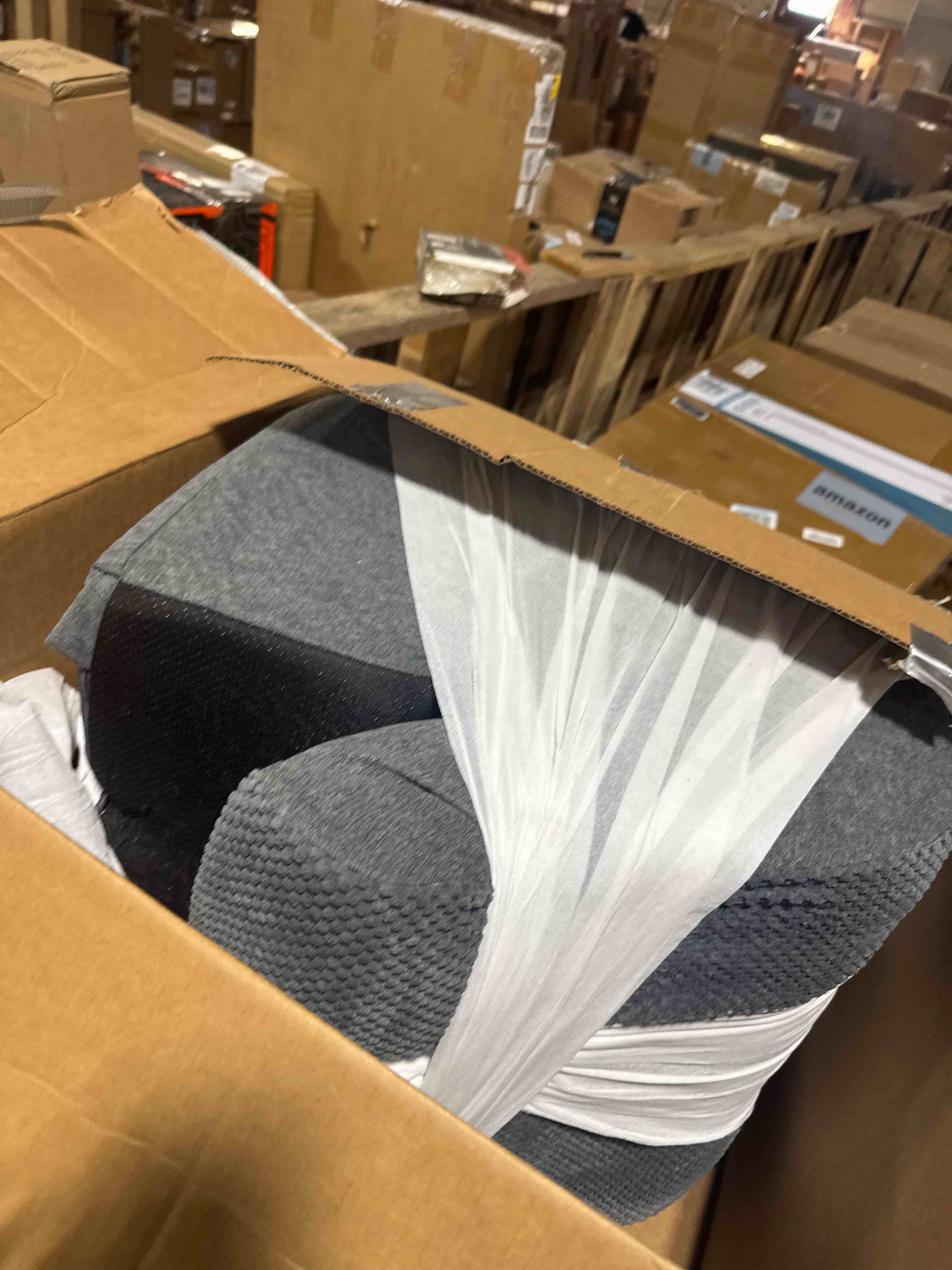 Condition photo showing Good Condition for Dog Stairs for High Beds with Tunnel, 5-Step Dog Steps for Small Dogs and Cats, Foldable Pet Stairs for High Bed Climbing, Non-Slip Balanced Pet Step Indoor, Dark Grey Fleece 5-Step Dark Grey