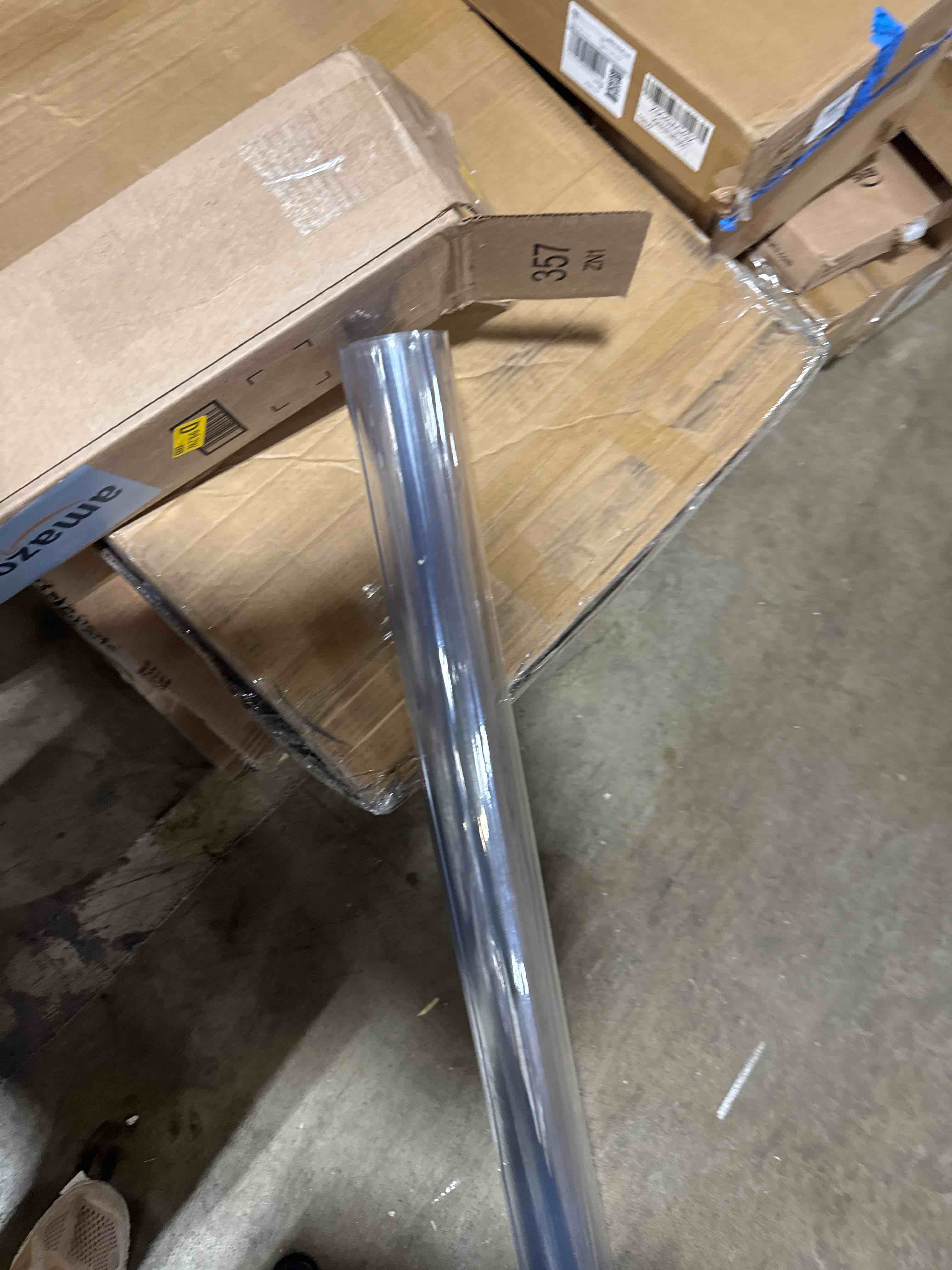 Condition photo showing Good Condition for LovePads Clear Table Cover Protector 40 x 74 Inch, 1.5mm Thick Plastic Table Cover, Table Protector for Dining Room Table, Waterproof Vinyl Tablecloth Table Pad Mat for Kitchen, Dresser, Writing Desk 40" x 74" (Rectangular) Clear 1.5mm