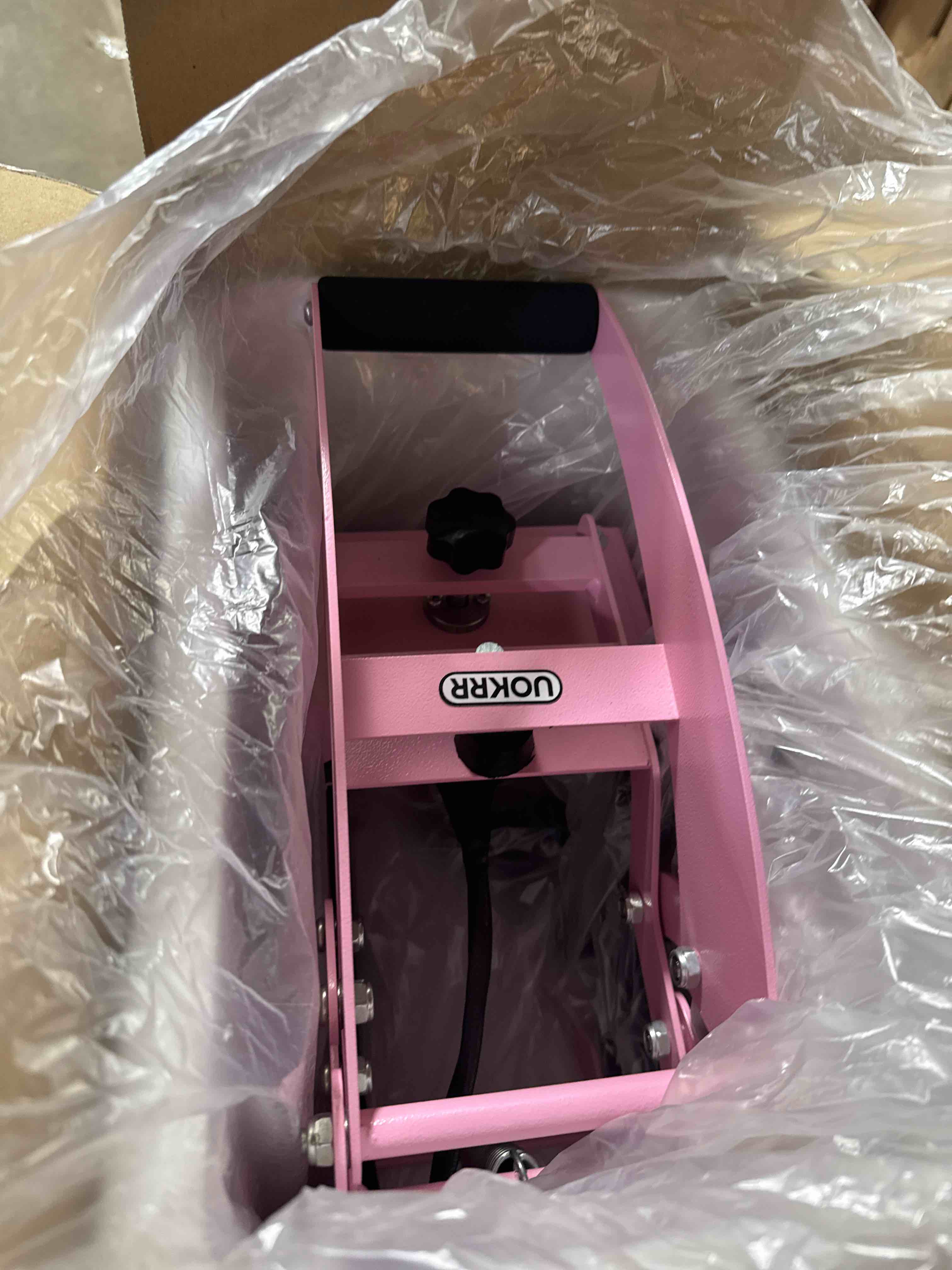 Condition photo showing Good Condition for Hat Press, Hat Press Heat Machine for Caps, Hat Heat Press with 2 Platens and HTV Iron On for Vinyl, Sublimation, Heat Transfer (Pink) ( Slightly Used)