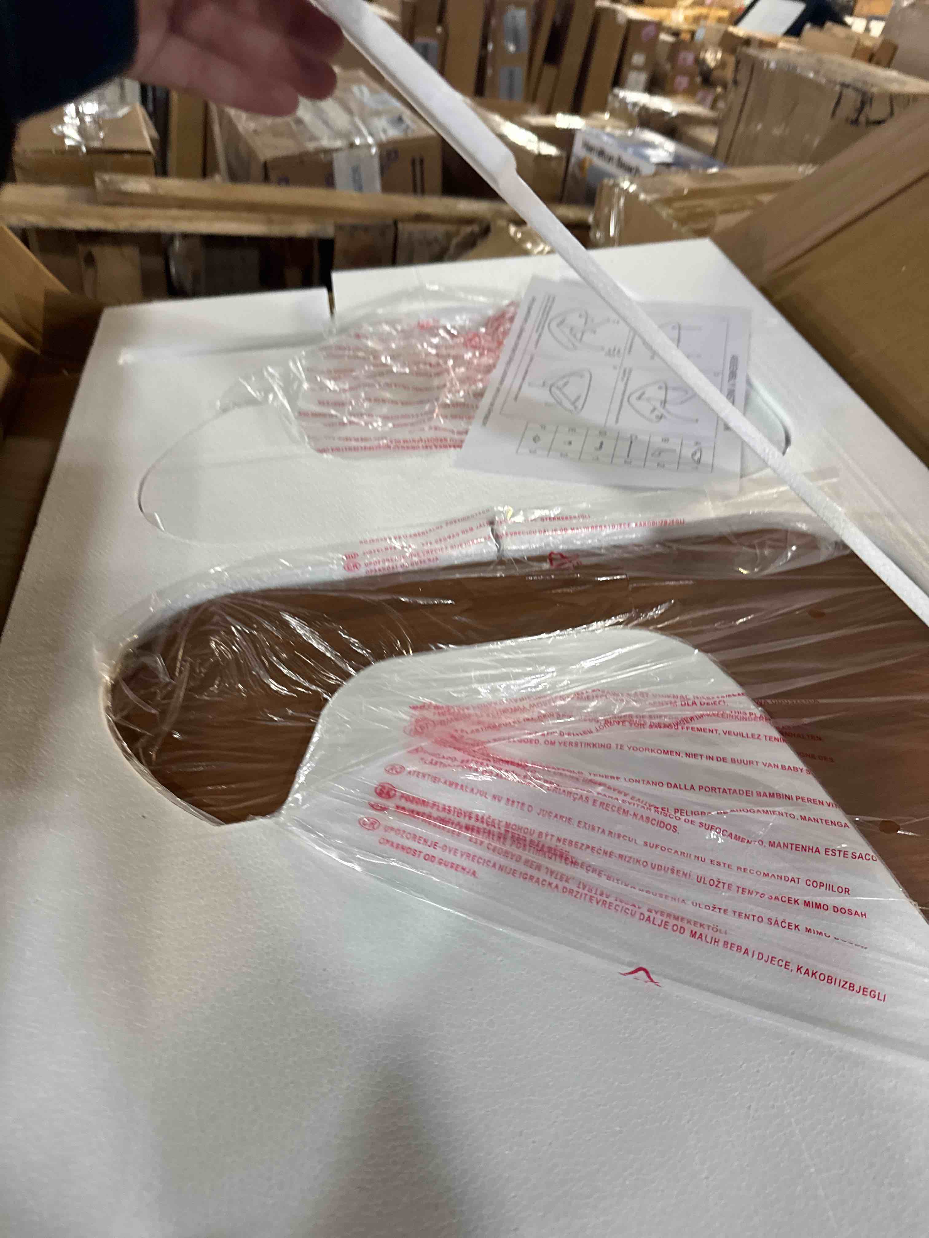 Condition photo showing New/Like New for Coffee Tables Glass Small Farmhouse Coffee Table Mid-Century Modern Wood Center Table for Living Room, Walnut Transparent, 32 Inch