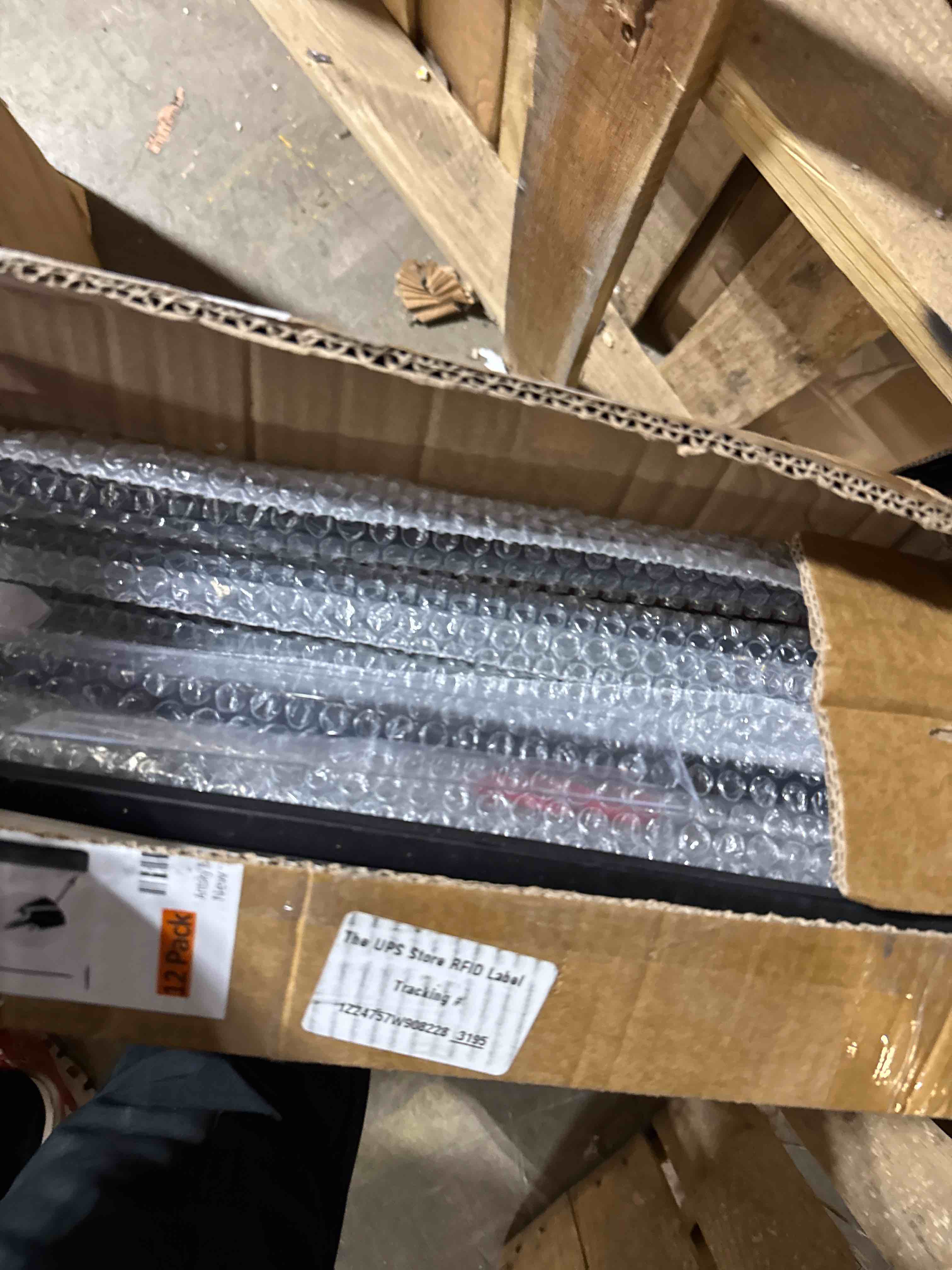 Condition photo showing New/Like New for Wrought Iron Hollow Balusters - Deck Spindles Stair Railing indoor,Stair Single Spoon Knuckle Hollow Iron Baluster stair spindles, for staircase interior, Includes 2 Drill Bits for Wood(12 Pack Black) 1/2" Single Spoon Black