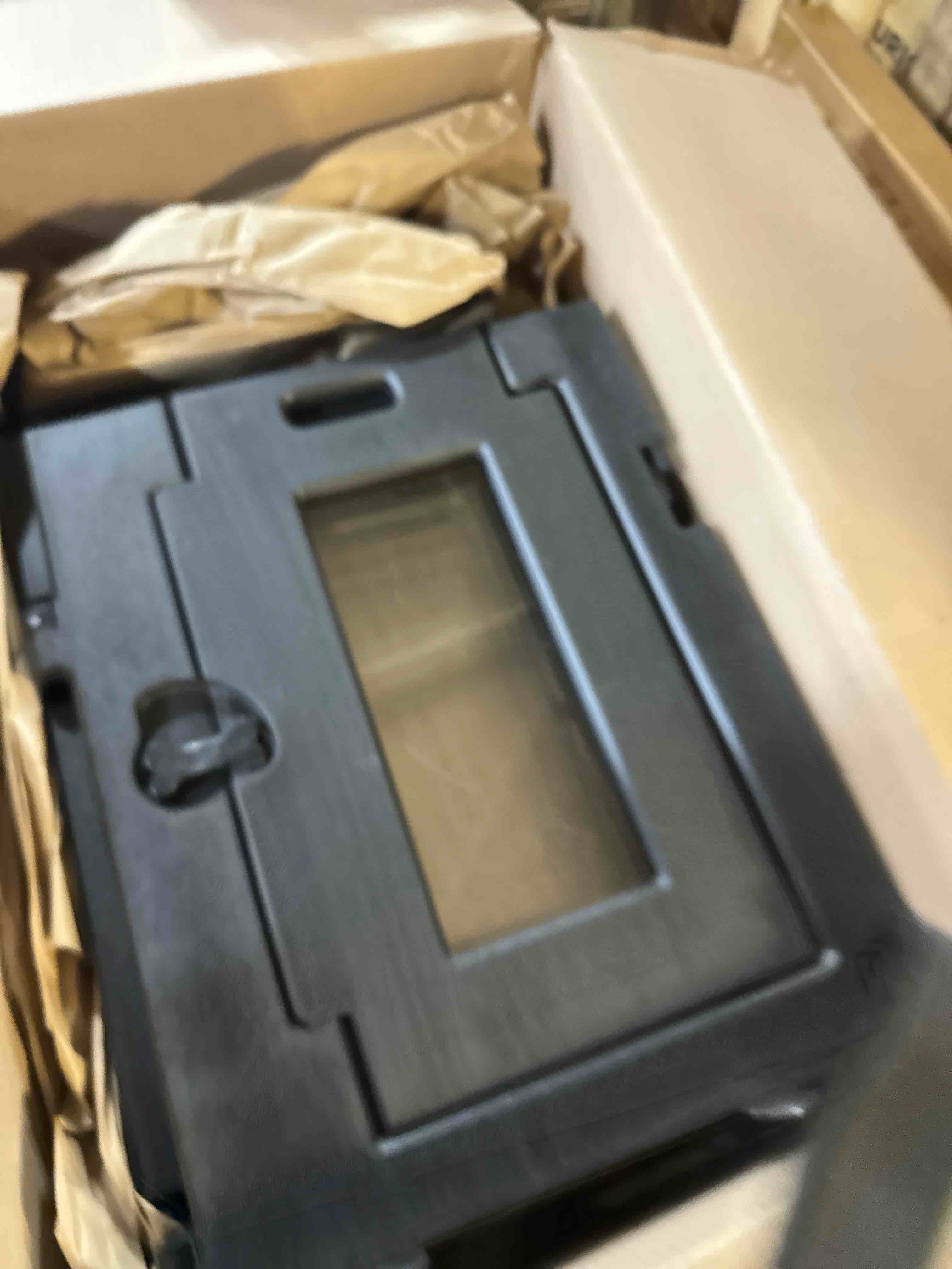 Condition photo showing Good Condition for Clear Acrylic Dog Playpen with Door, Puppy Playpen for Indoor Use with Heavy Duty Door Lock, Easy Assemble Pet Pen Fence for Small Dogs and Puppies (Black, 24 in-H, 10 Panel)