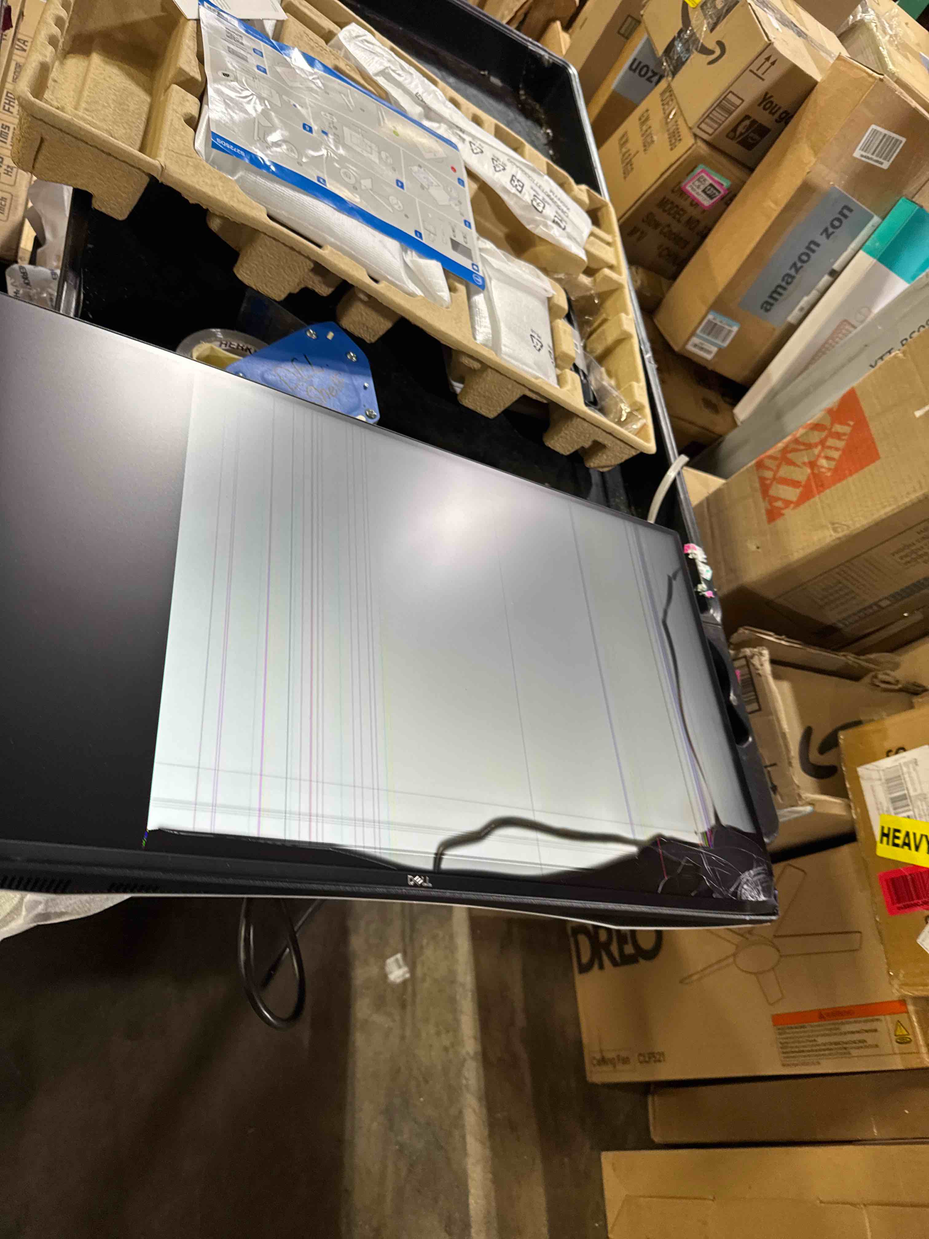 Condition photo showing As Is for Dell S2725DS Monitor - 27 Inch, QHD (2560x1440) Display, 100Hz refresh rate, 1500:1 contrast ratio, TÜV Rheinland Eye comfort 4 Star,Integrated 2x5W speaker, Height/Tilt/Swivel/Pivot- Ash White color 27 Inches S2725DS-Silver HDMI