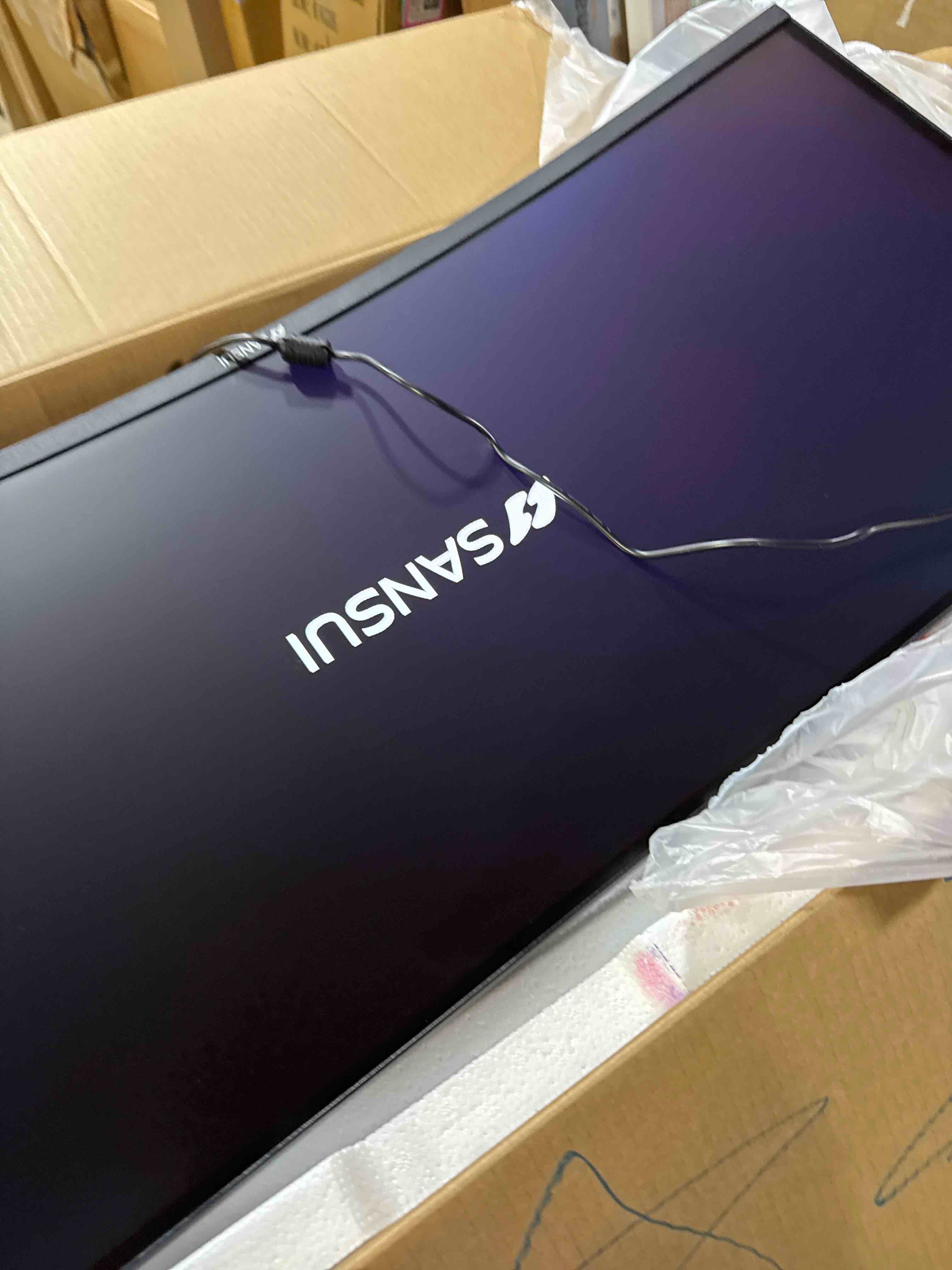 Condition photo showing New/Like New for SANSUI 34-Inch Curved Gaming Monitor UWQHD 3440 x 1440 Up to 165Hz Curved 1500R - PIP/PBP, 1ms(MPRT), HDR, 300nits, sRGB 125%, DCI-P3 95%,FreeSync,HDMIx2,DP1.4 x2 (DP Cable Included)