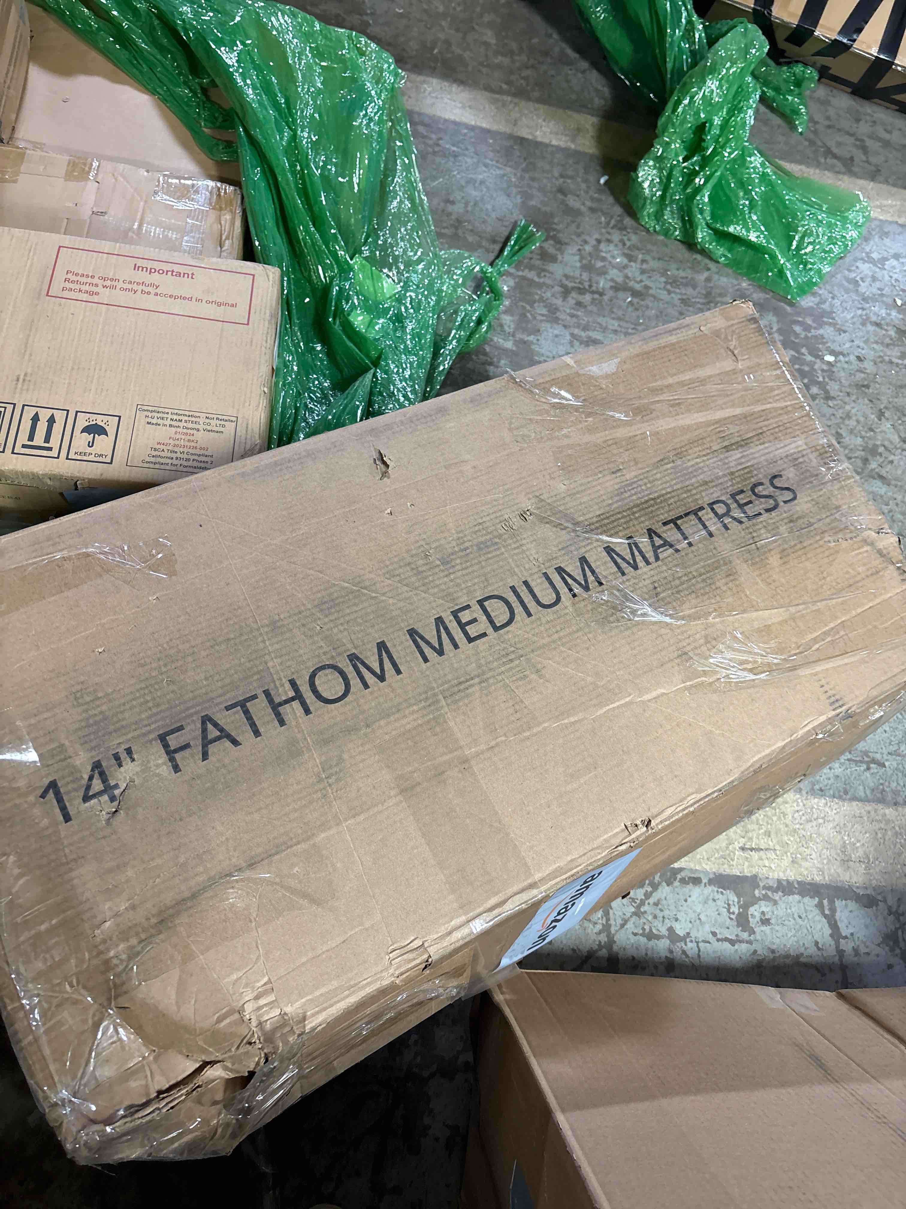 Condition photo showing New/Like New for FATHOM Medium King Mattress 14 Inch Memory Foam Mattress King Size Bed in a Box for Back Pain Relief and Cool Sleep with Gel Foam and Removeable Fiberglass Free Cover, CertiPUR-US Certified King (U.S. Standard) 14 Inch Medium