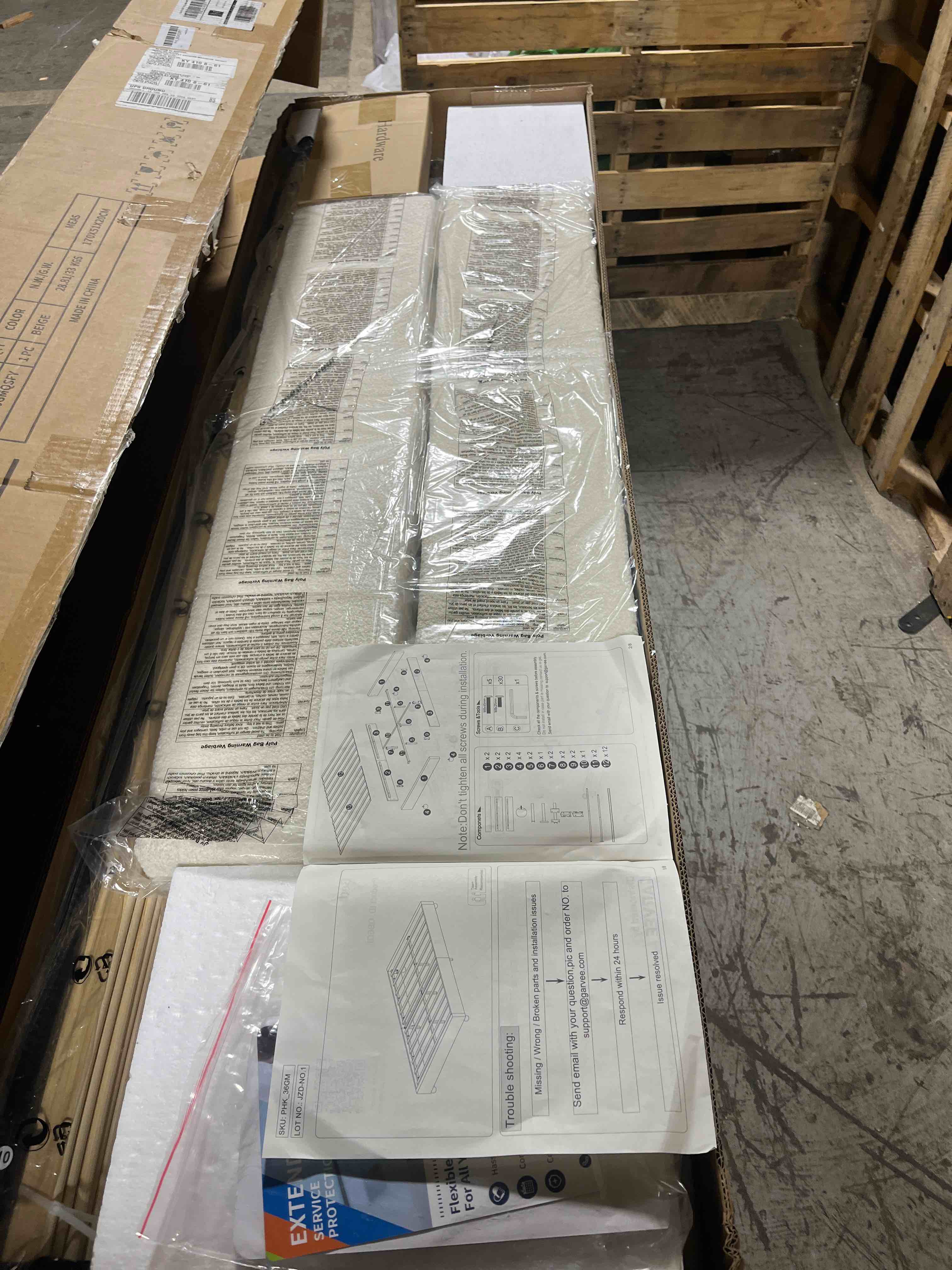 Condition photo showing New/Like New for Garvee Queen Cloud Bed Frame, Corduroy Soft Fabric Low Bed Frames with Solid Wood Round Legs,Queen Size Platform Bed Without Headboard, No Box Spring Needed, Noiseless, Beige