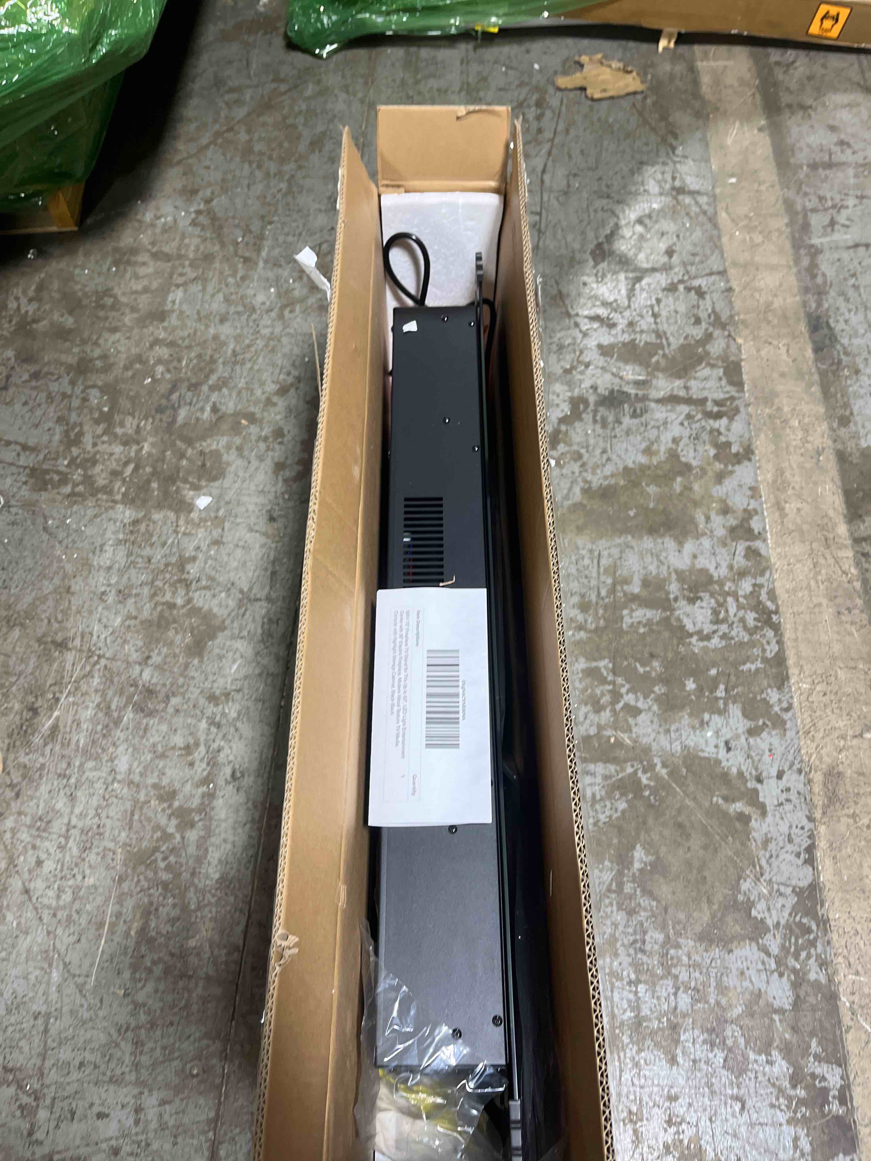 Condition photo showing Good Condition for 36 inch Recessed and Wall Mounted Electric Fireplace, Ultra Thin ad Low Noise, Fit for 2 x 4 and 2 x 6 Stud, Remote Control with Timer,Touch Screen,Adjustable Flame Color and Speed