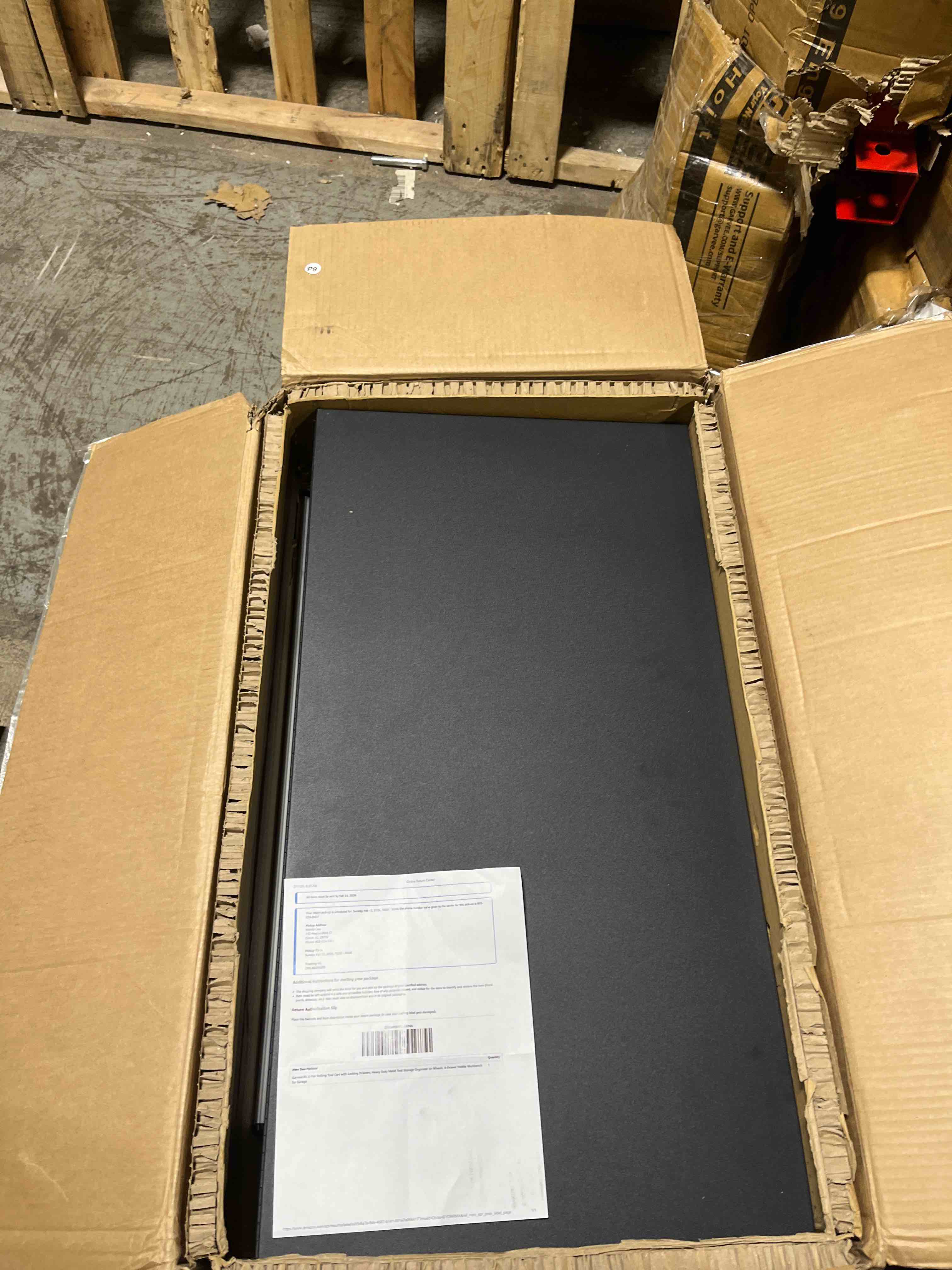 Condition photo showing Good Condition for GarveeLife 4-Tier Rolling Tool Cart with Locking Drawers, Heavy Duty Metal Tool Storage Organizer on Wheels, 4-Drawer Mobile Workbench for Garage