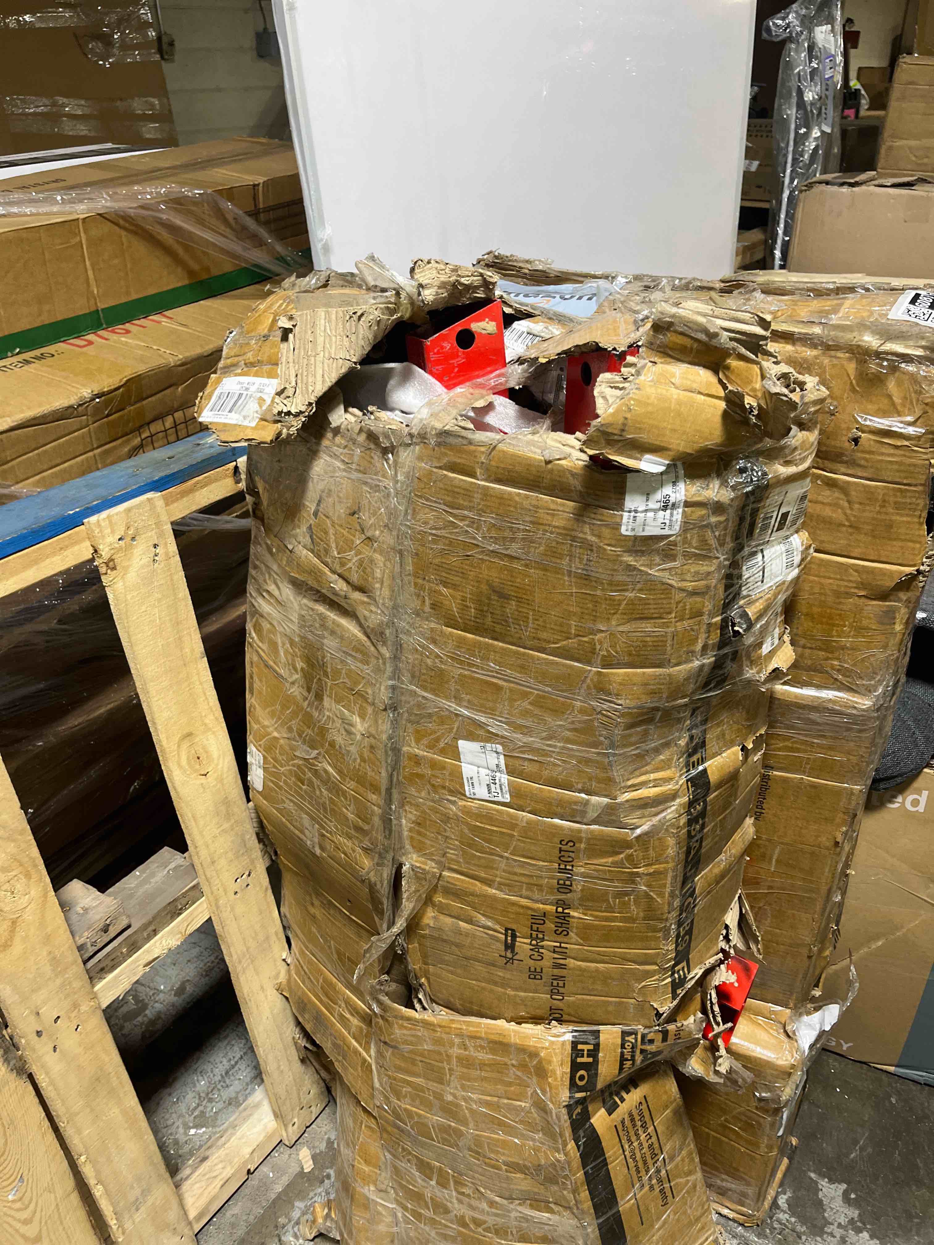 Condition photo showing As Is for Garvee 2 Ton Engine Hoist Cherry Picker, 4400 Lbs Capacity with 6 Steel Casters & Foldable Design - Heavy-Duty Portable Hydraulic Crane for Truck Engines, Boat Motors, Farm Equipment