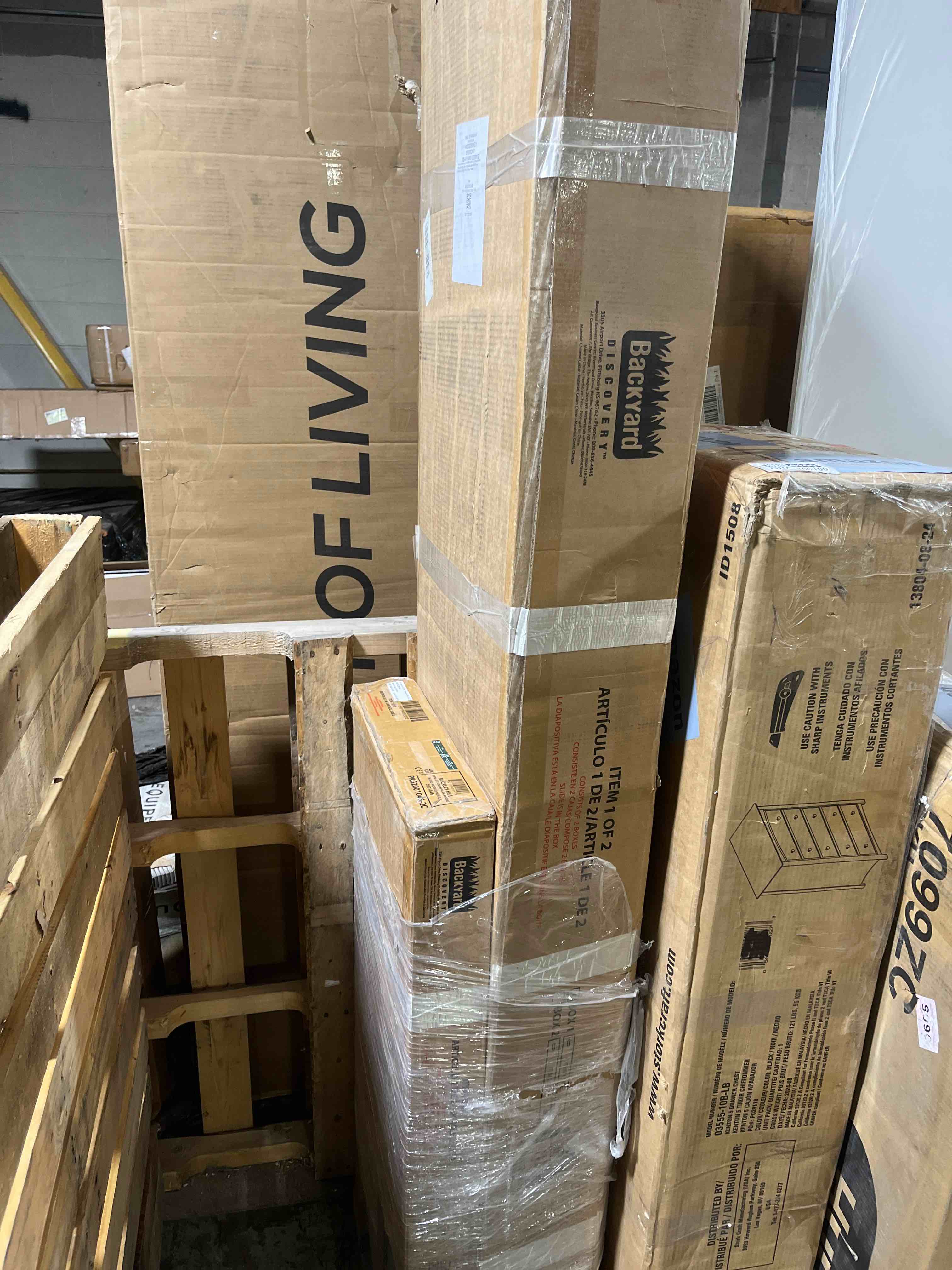 Condition photo showing Good Condition for Backyard Discovery Buckley Hill Cedar Wood Swing Set with Wave Slide, Play Deck, Rock Wall Ladder, Belt Swings, Chalkboard, Canopy Roof, Outdoor Playset Green