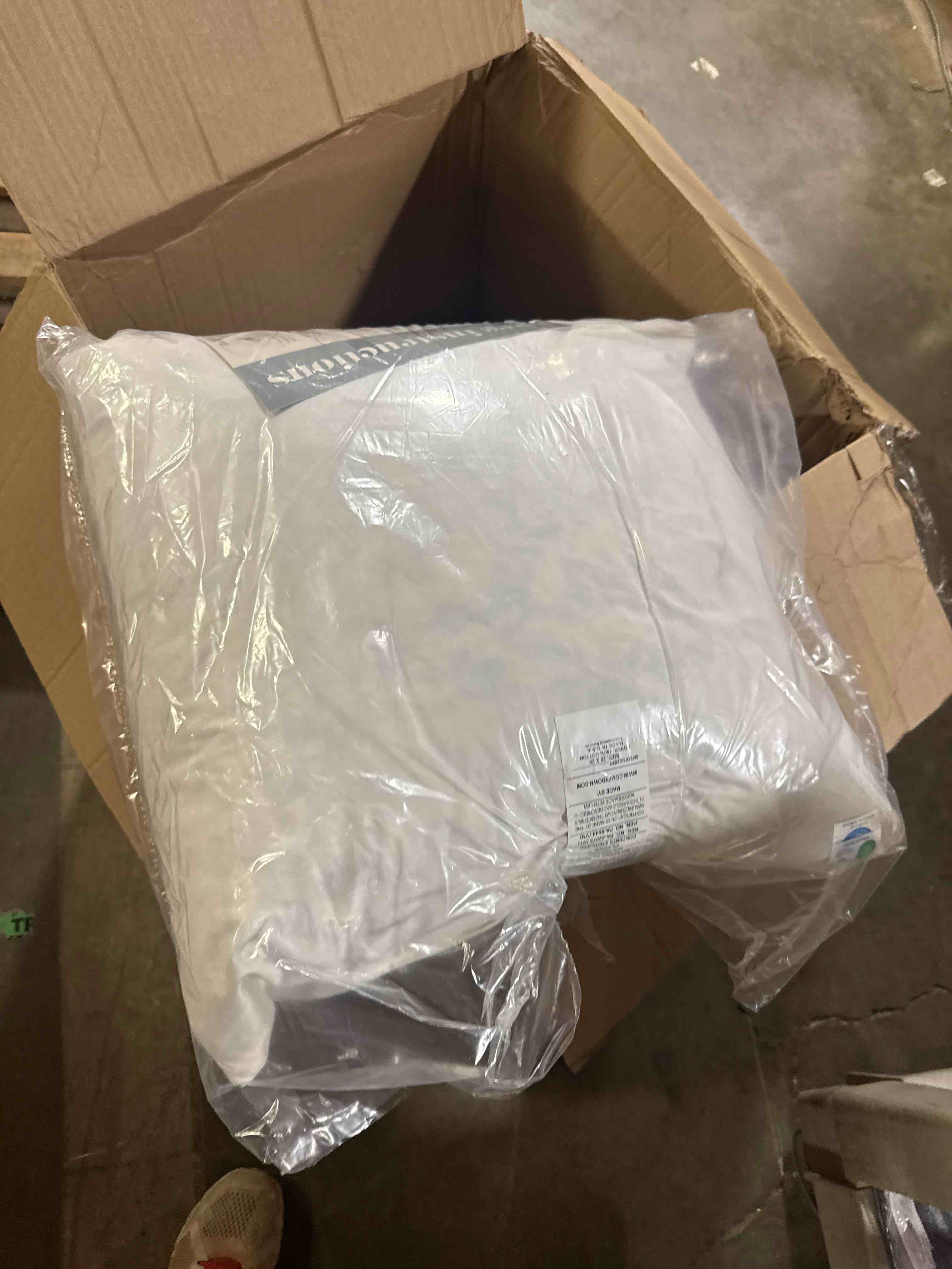 Condition photo showing Good Condition for Set of 2 Decorative Throw Pillow Insert, Down and Feathers Fill 100% Cotton Cover Square Pillow Insert