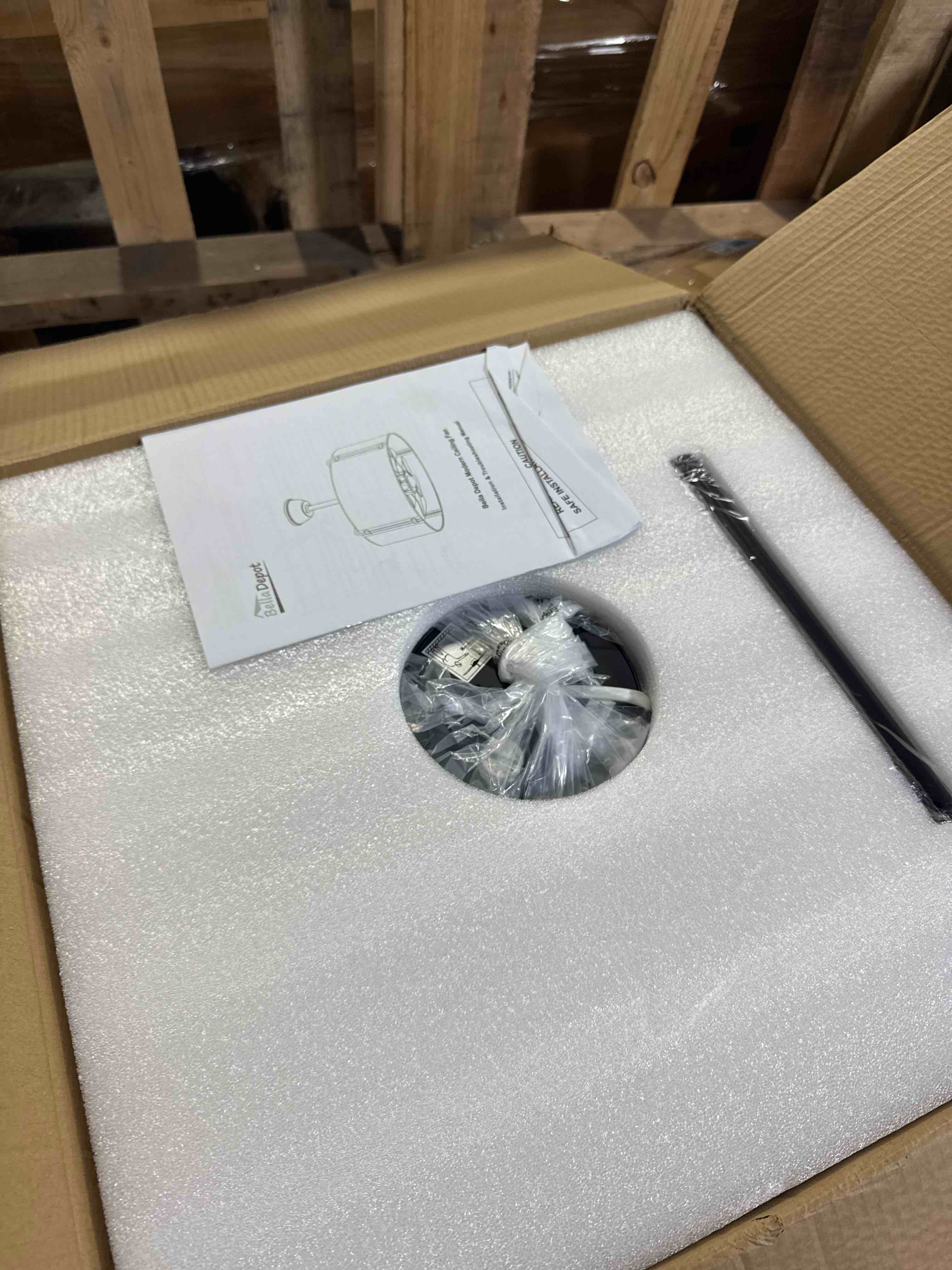 Condition photo showing New/Like New for 19" 7 - Blade Drum Ceiling Fan with Light Modern Bedroom Ceiling 6 Speeds Low Profile Ceiling Fan 