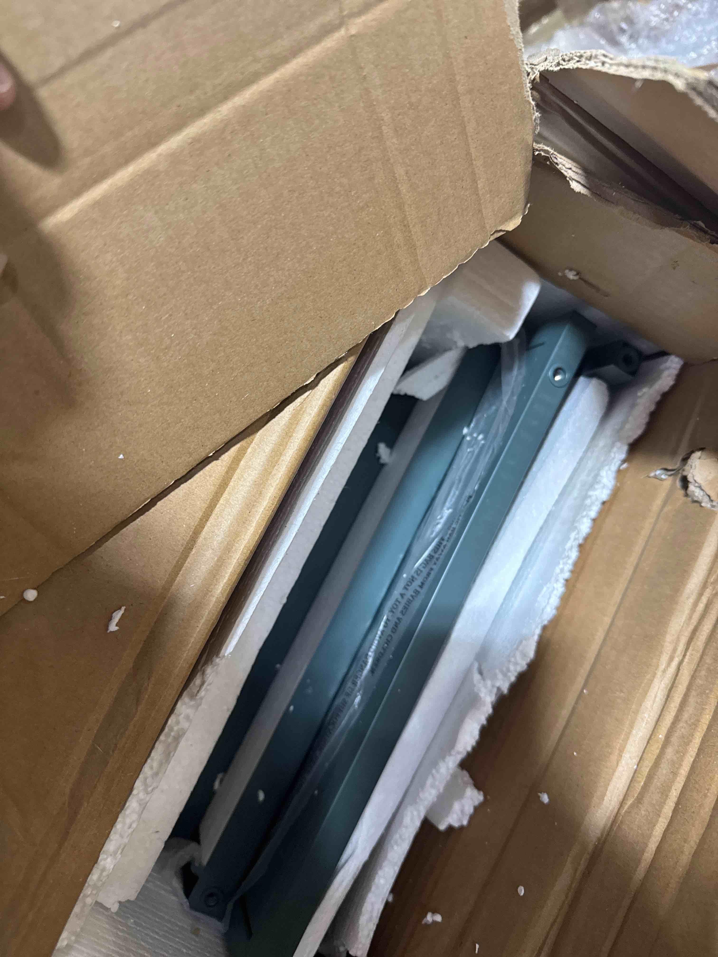 Condition photo showing New/Like New for Modern Glass Door Cabinet with Storage 