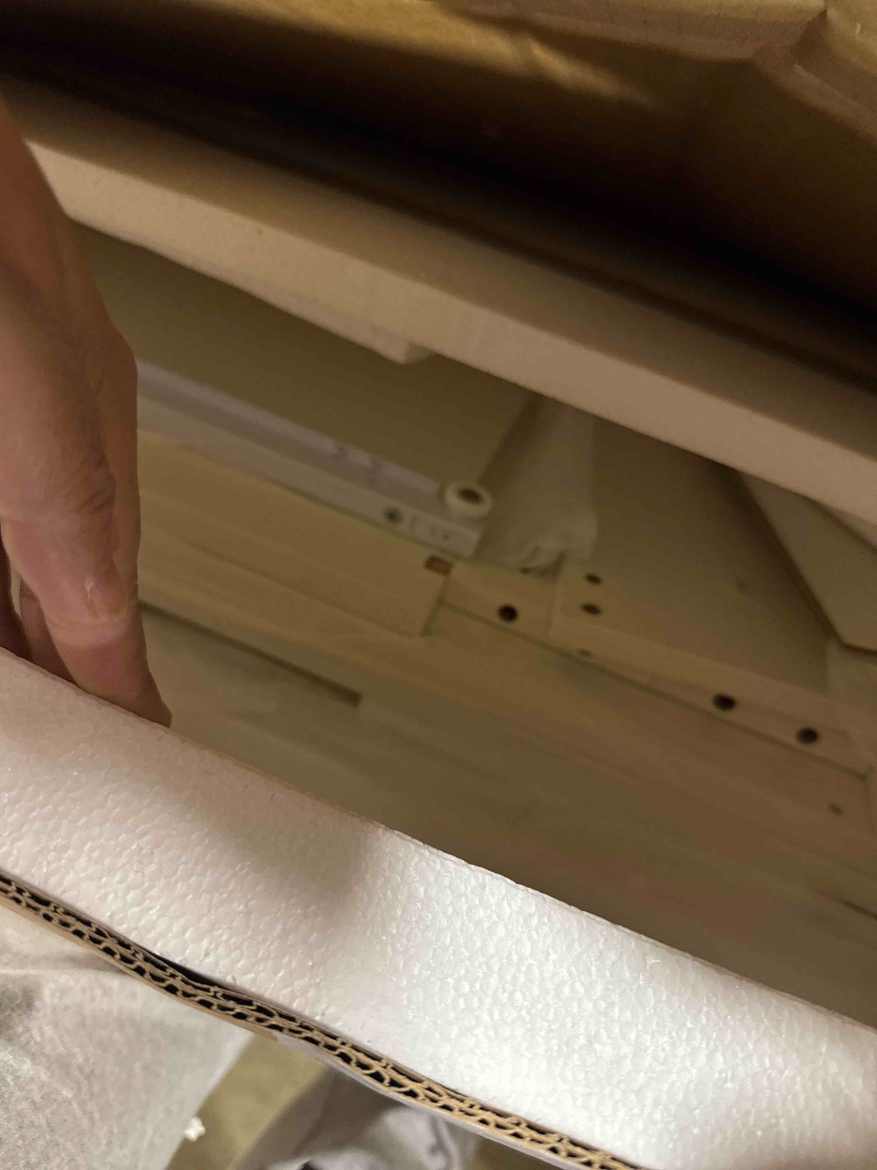 Condition photo showing New/Like New for Lateral File Cabinet 2 Drawer, Wood Filing Cabinet for Home Office with Lock, Power Strip & Storage Shelves, Fits Legal/Letter Size, White Rattan