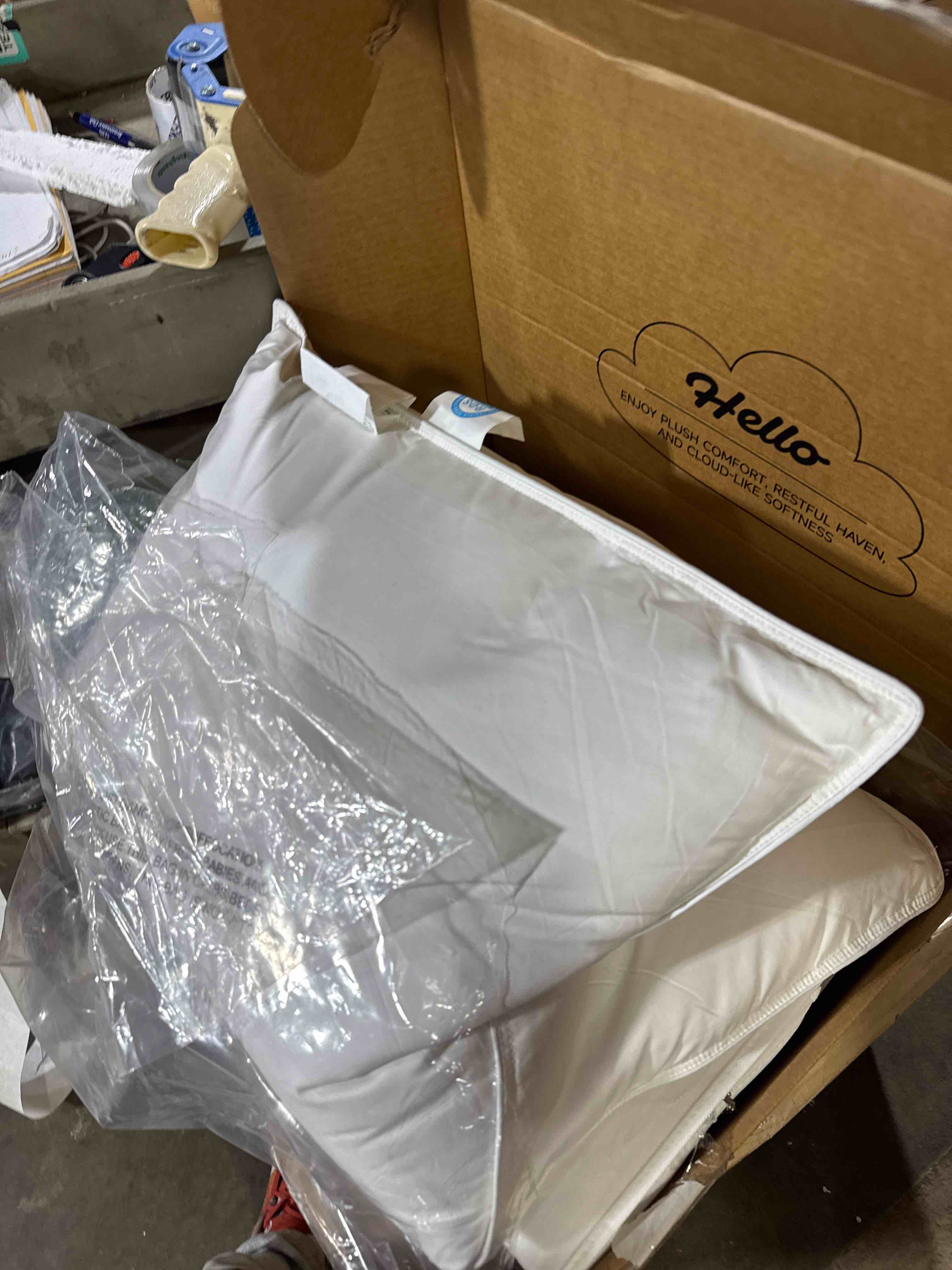 Condition photo showing New/Like New for Set of 2 Premium Down Alternative Bed Pillows with 100% Breathable Cotton Cover