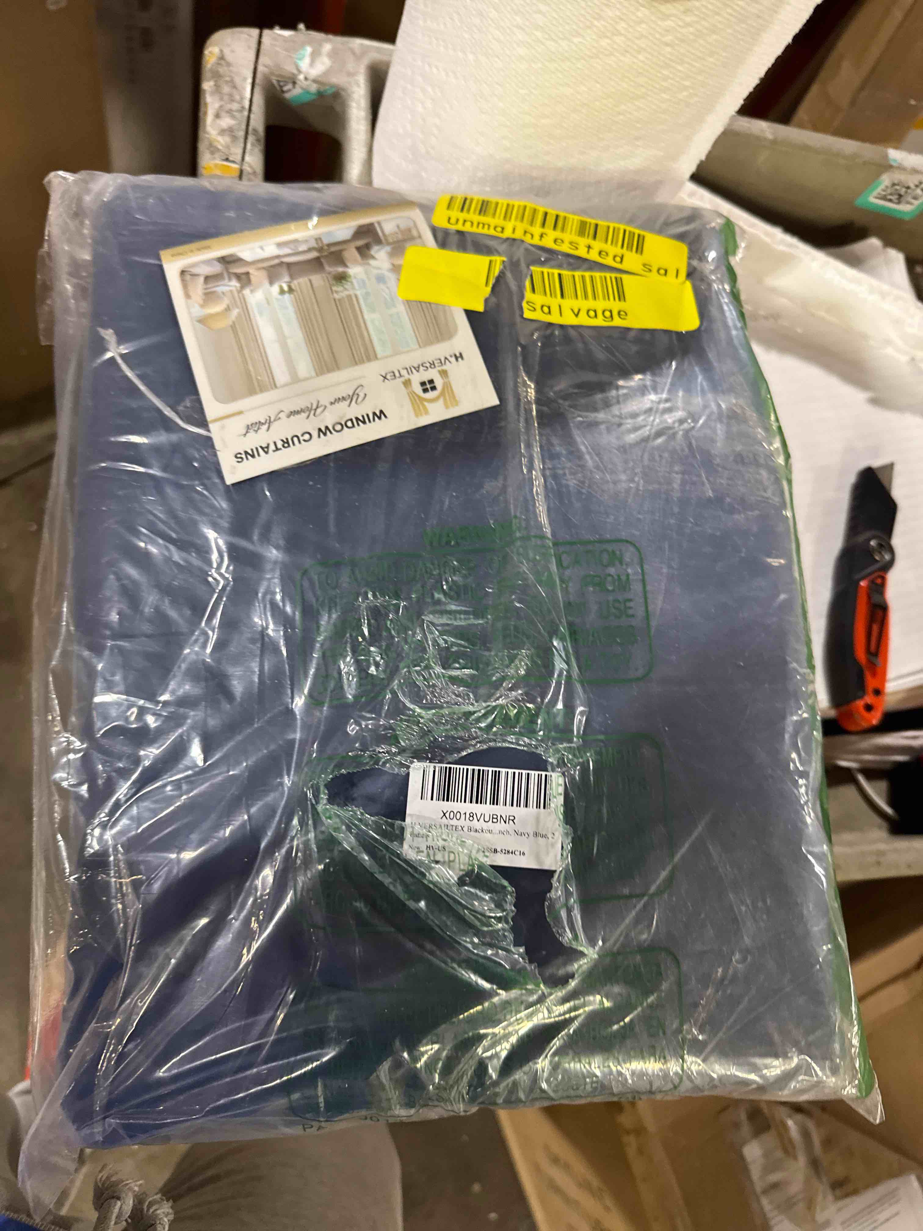 Condition photo showing New/Like New for H.VERSAILTEX Blackout Curtains Thermal Insulated Window Treatment Panels Room Darkening Blackout Drapes for Living Room Back Tab/Rod Pocket Bedroom Draperies, 52 x 84 Inch, Navy Blue, 2 Panels 52"W x 84"L (Pack of 2) Navy Blue