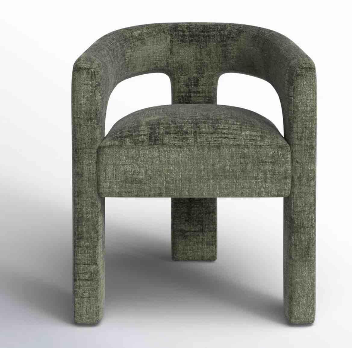 Darlington Chenille Upholstered Dining Arm Chair 