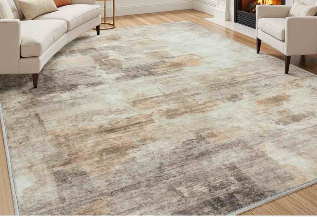 elroy modern abstract machine washable area rug 8' x 10'