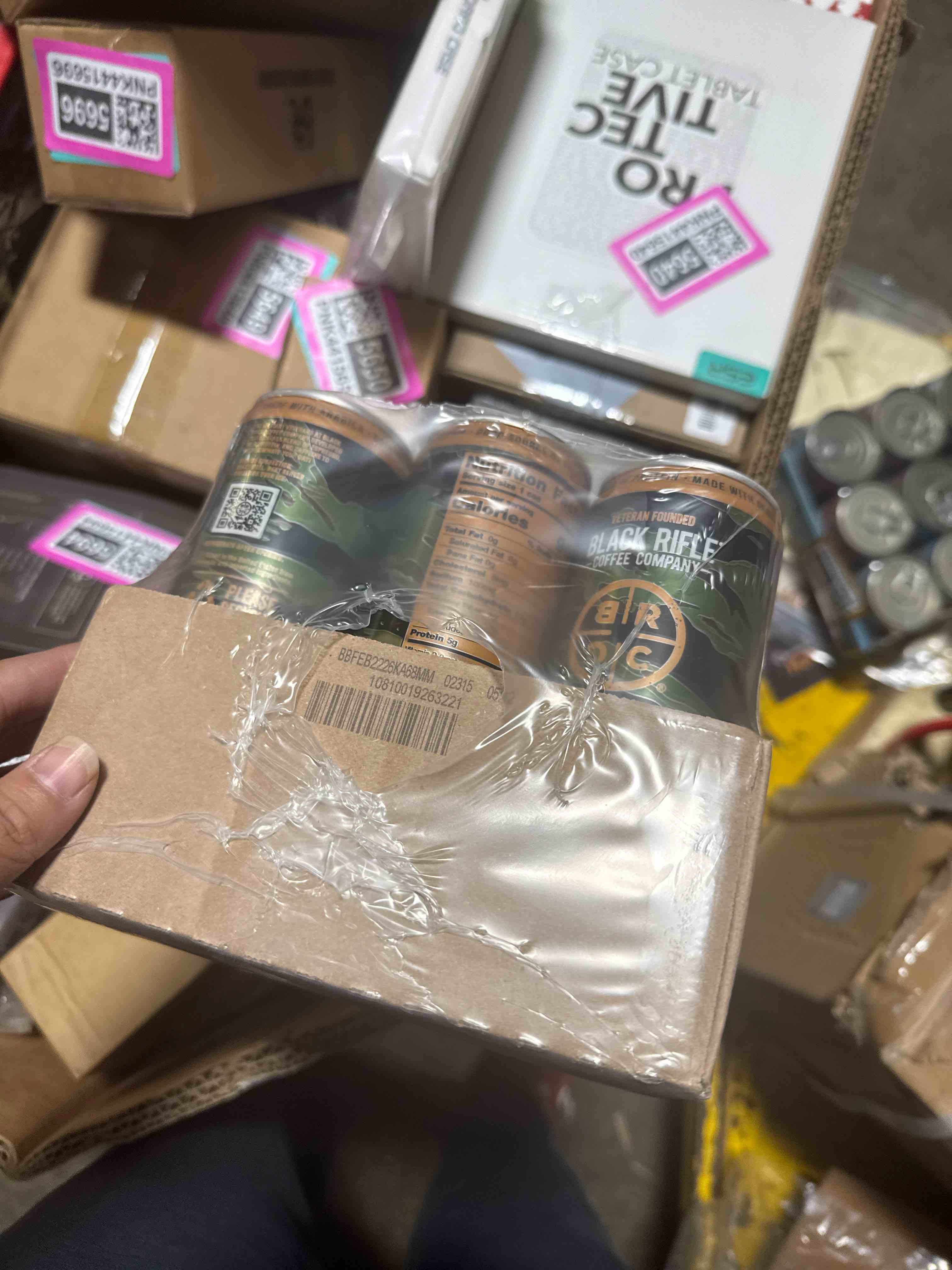 Condition photo showing New/Like New for Black Rifle Coffee Company Iced Espresso Mocha  Ready to Drink for Instant Energy  11oz  Can 12 pack 