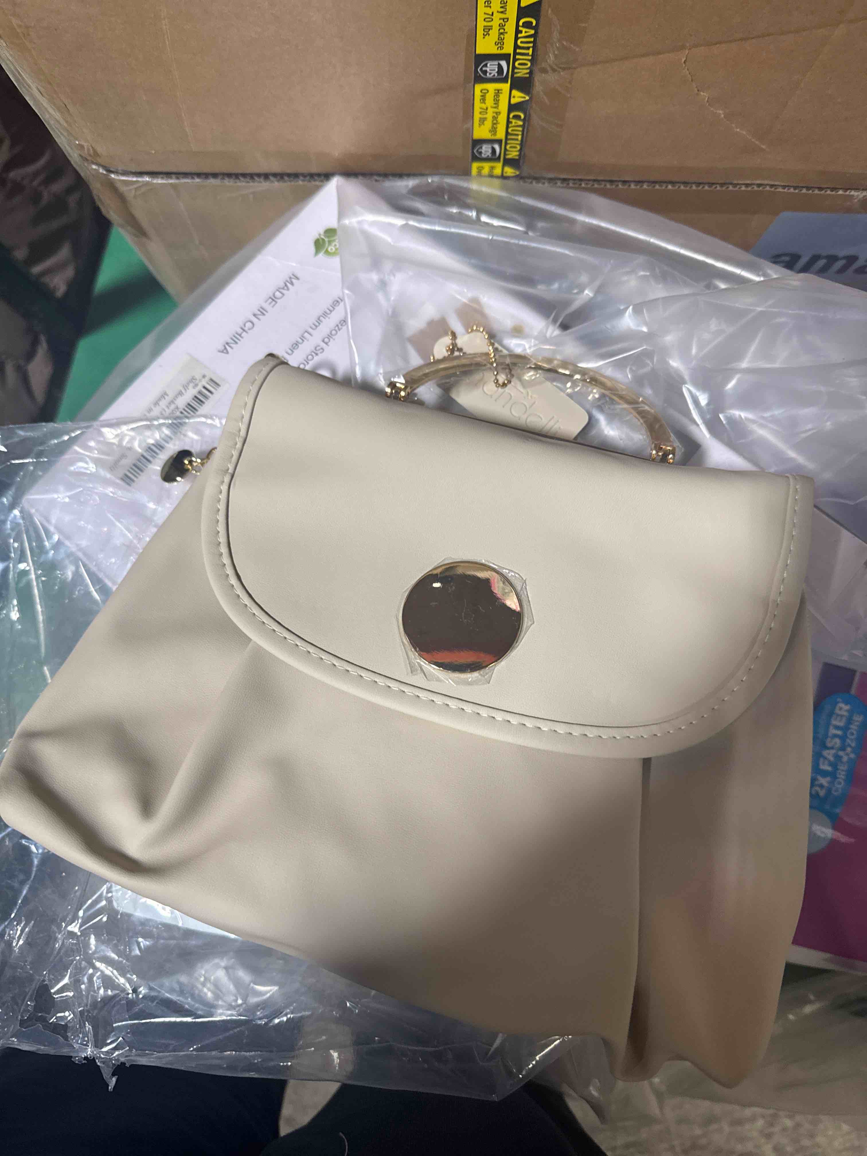 Condition photo showing New/Like New for Travel Toiletry Bag for Women - Hanging Cosmetic Makeup Organizer with Clear Compartments, Water-Resistant Cosmetic Bag, Perfect for Vacation, and Daily Use (White)