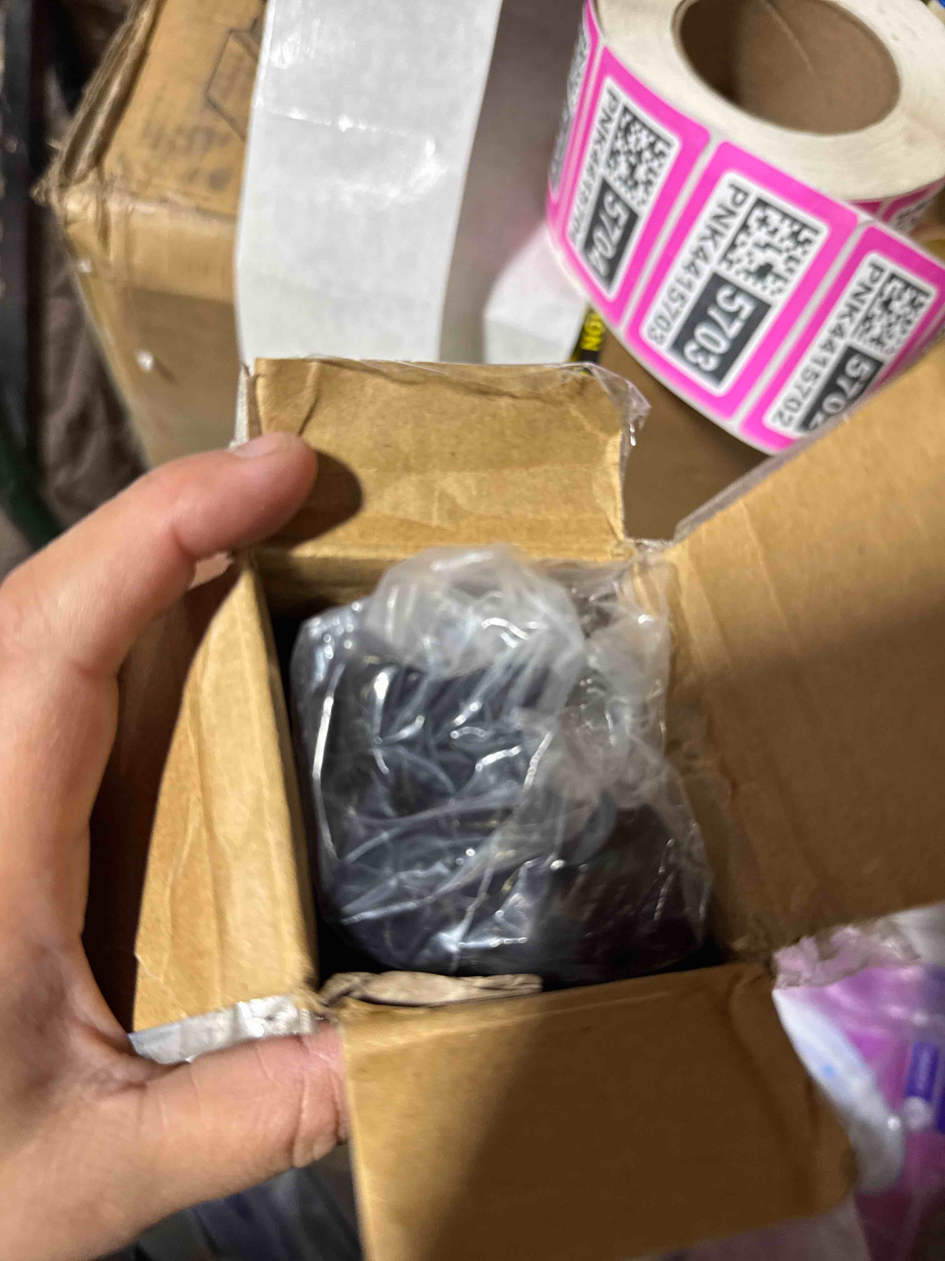 Condition photo showing New/Like New for Amazon Basics Easel Stand, Instant Floor Poster, Lightweight, Collapsible and Portable with Tripod Base, Black Steel(supports 5 pounds)