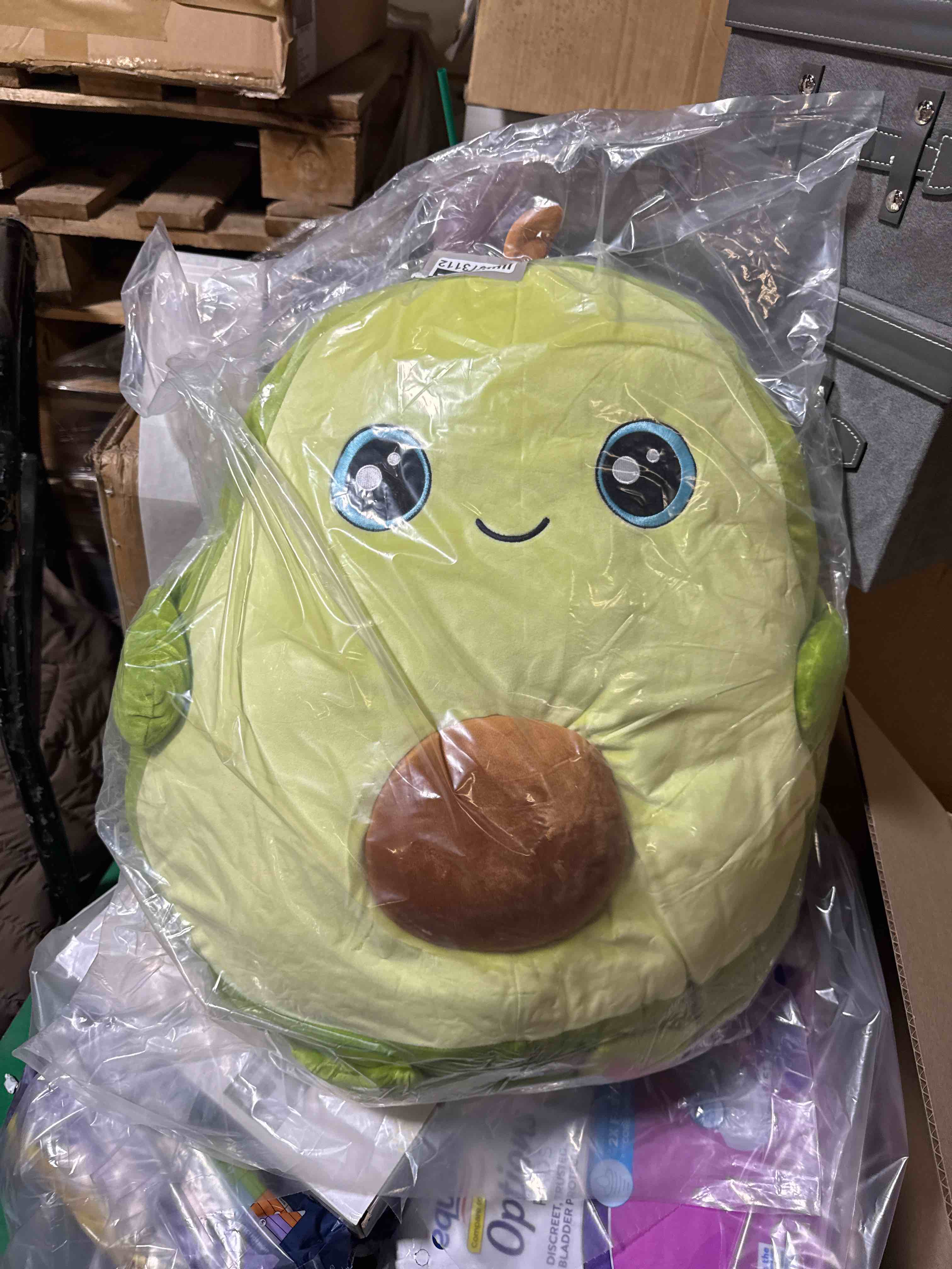 Condition photo showing New/Like New for XICHEN Green Large Simulation Avocado Plush Toy Doll Sleeping Pillow - Holiday Warm Gift Plush Toy (Similar to one in stock)