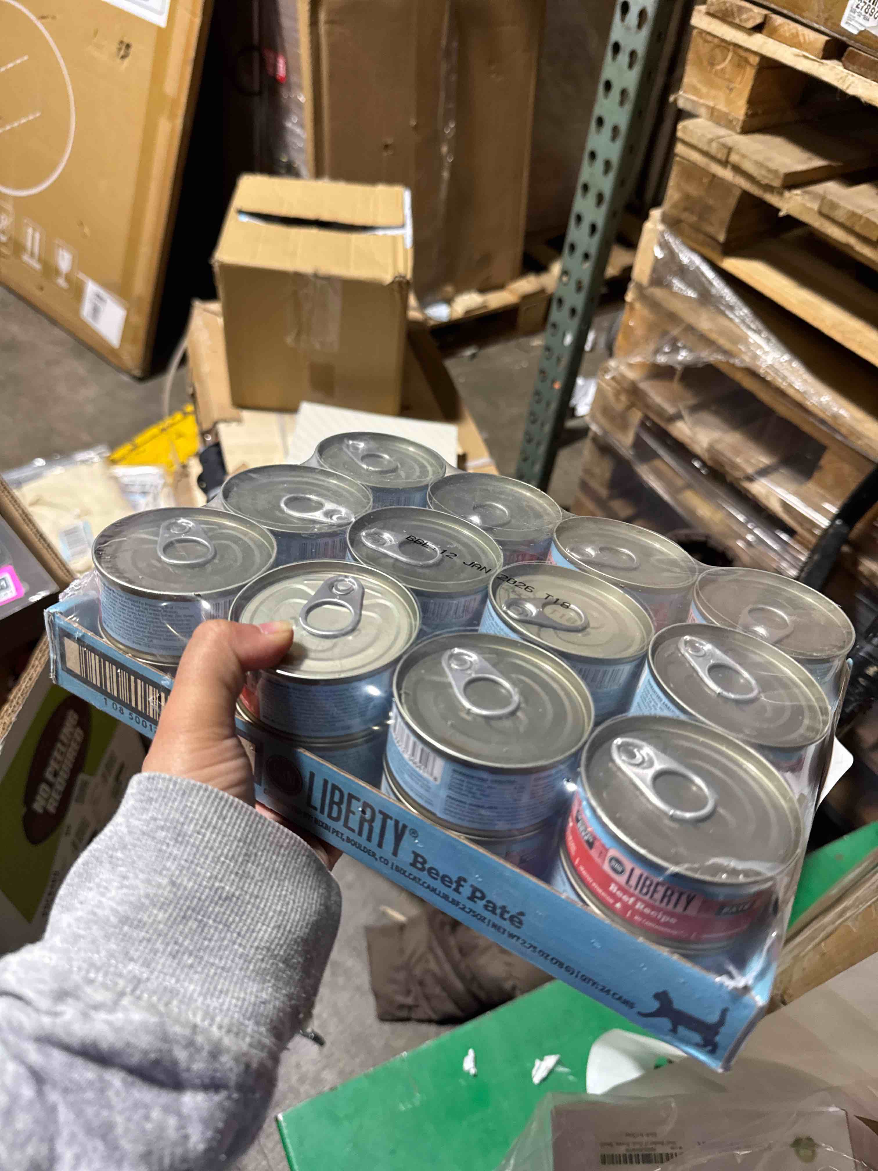 Condition photo showing New/Like New for BIXBI Liberty Beef Pate Recipe Grain-Free Wet Cat Food, 2.75-oz can, case of 24