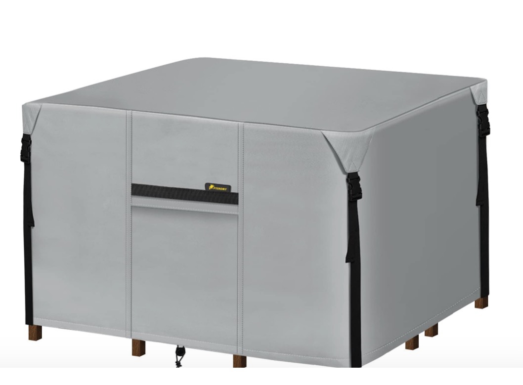 PTEROMY patio Table Cover 94" x 94" Khaki ( One in stock is KHAKI COLOR)