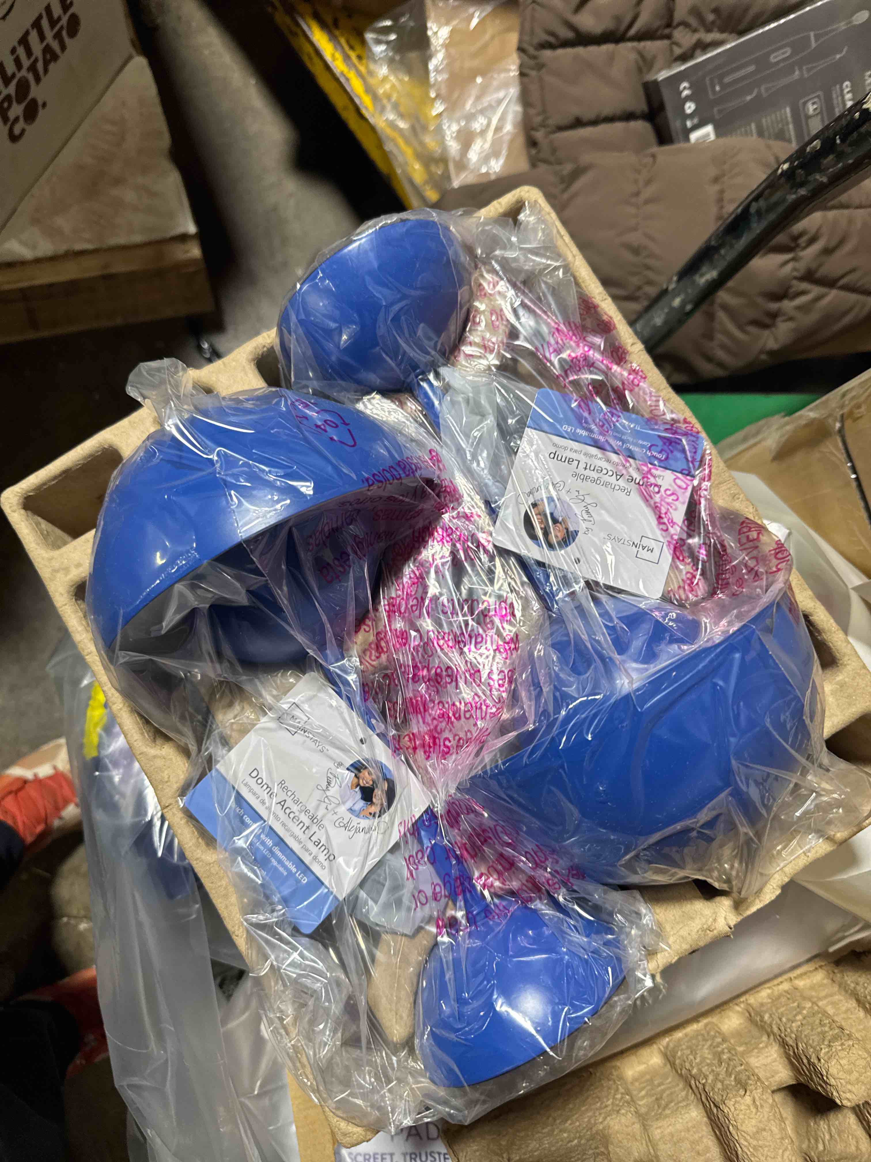 Condition photo showing New/Like New for Mainstays Dome Accent Lamp Set of 2