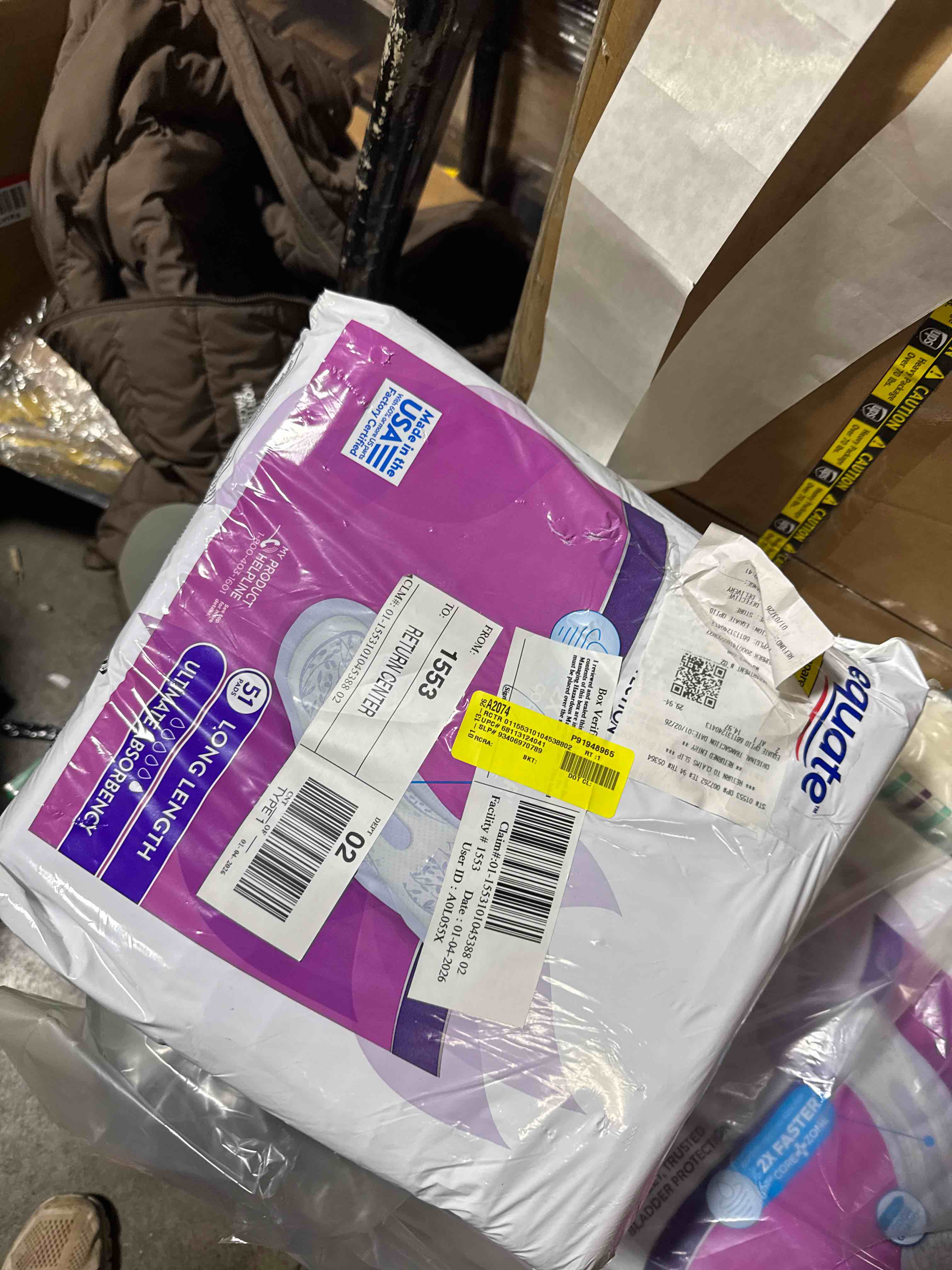 Condition photo showing Good Condition for Equate Options Ultimate Long Length Incontinence Pads, 51 Count