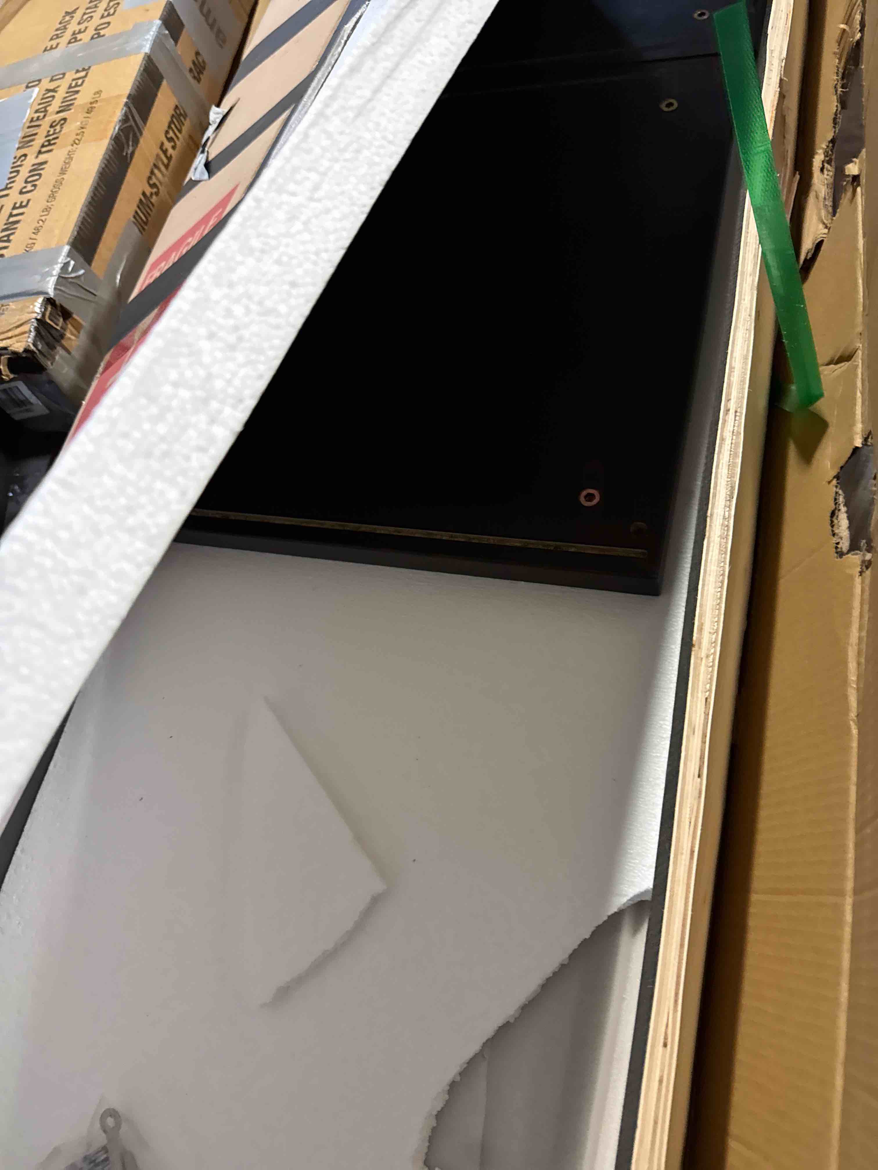 Condition photo showing Good Condition for LFT HUIMEI2Y Glass Display Cabinet with LED Lights and Lock, 4-Shelf Curio Cabinets with Door, Tempered Glass Collection Display Showcase for Bedroom, Living Room 65”x 17”x 14.5” Black