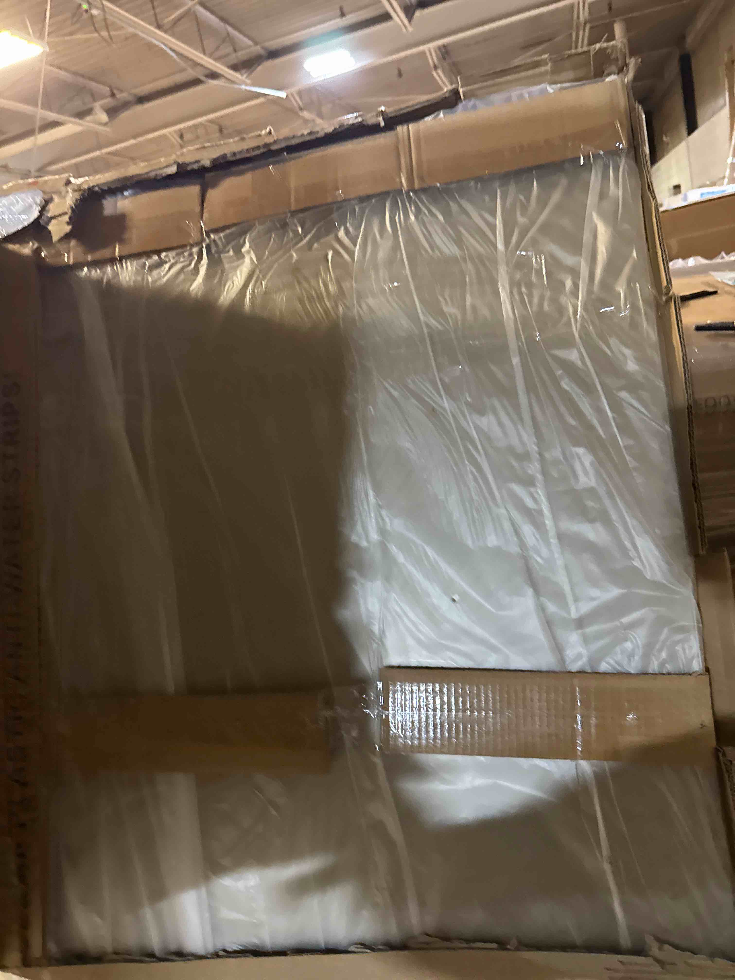 Condition photo showing Good Condition for Unidoor Plus 72" High x 34-1/2" Wide Hinged Frameless Shower Door with Clear Glass ( Incomplete Box 1 of 4 and 2 of 4 ONLY) Missing BOX 3 and 4 