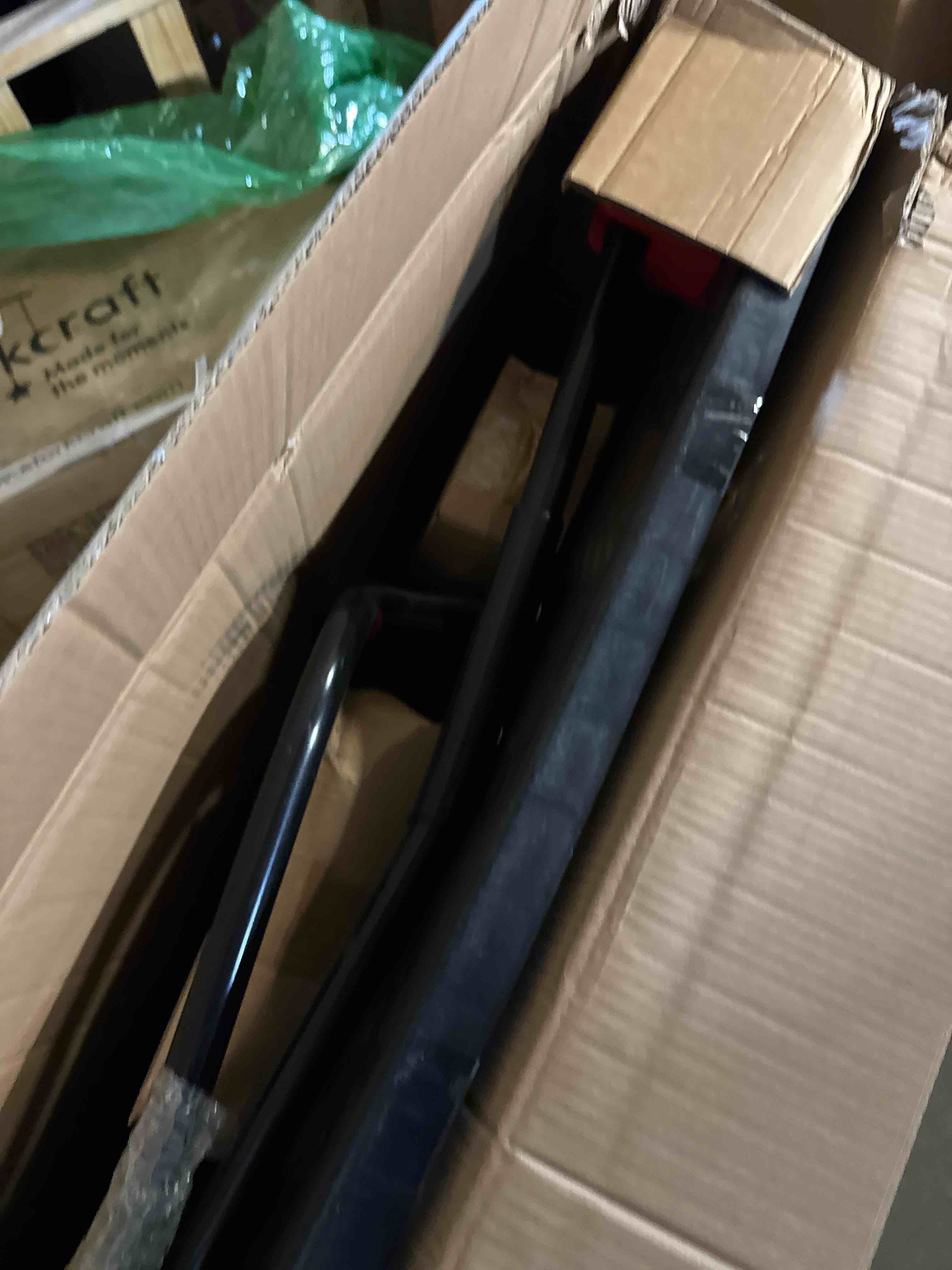 Condition photo showing Good Condition for Heavy-Duty Platform Truck Cart with 2 Handrails and 6 of 6" Wheels 2200lbs Capacity Foldable Push Cart Dolly Large Flatbed Hand Cart Moving Dolly Cart for Groceries,Garage,Warehouse (50" Lx27 W) Black-50" Lx27 W