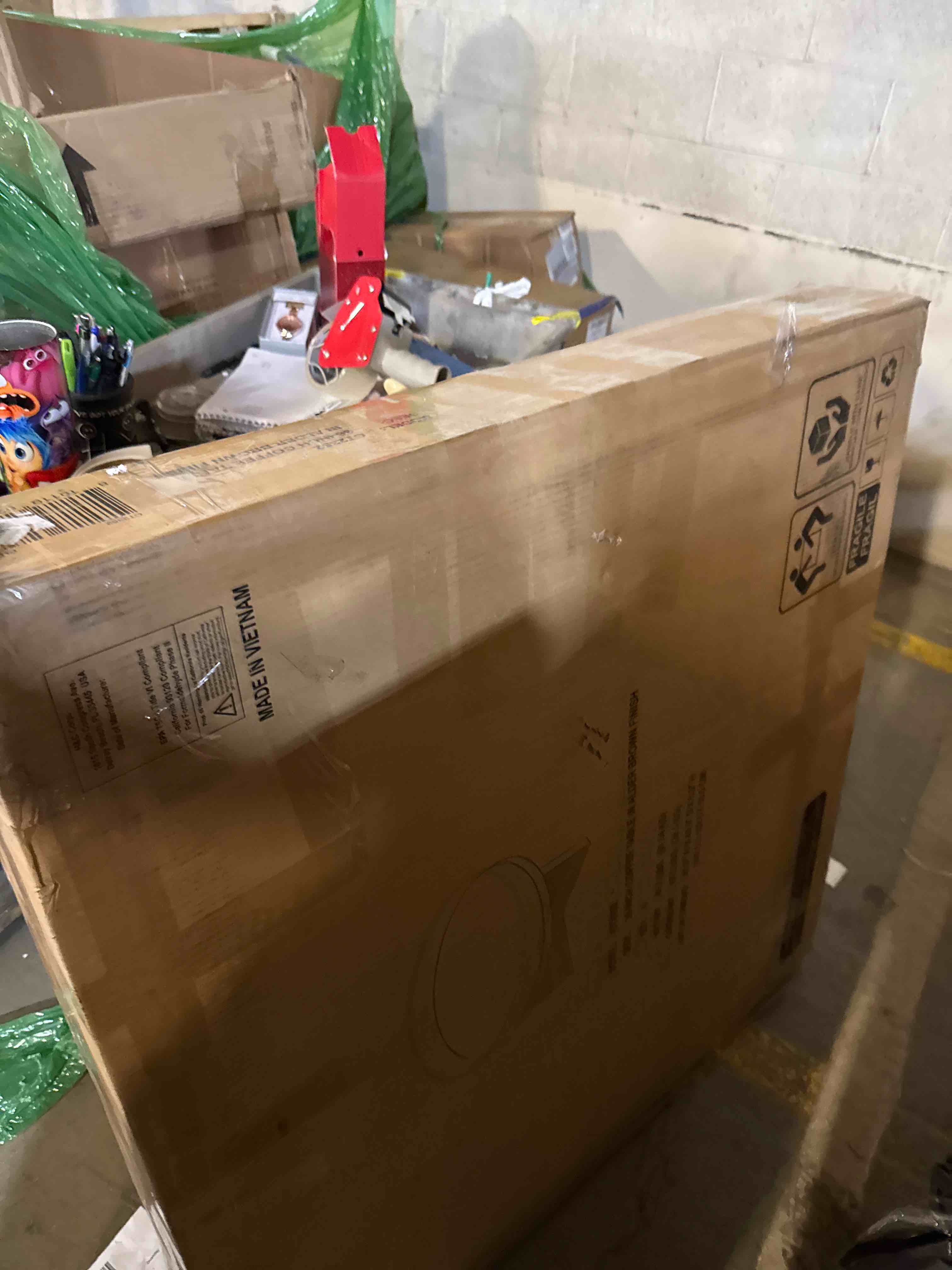 Condition photo showing New/Like New for Holm 36 in. Alder Brown Round MDF Top Coffee Table