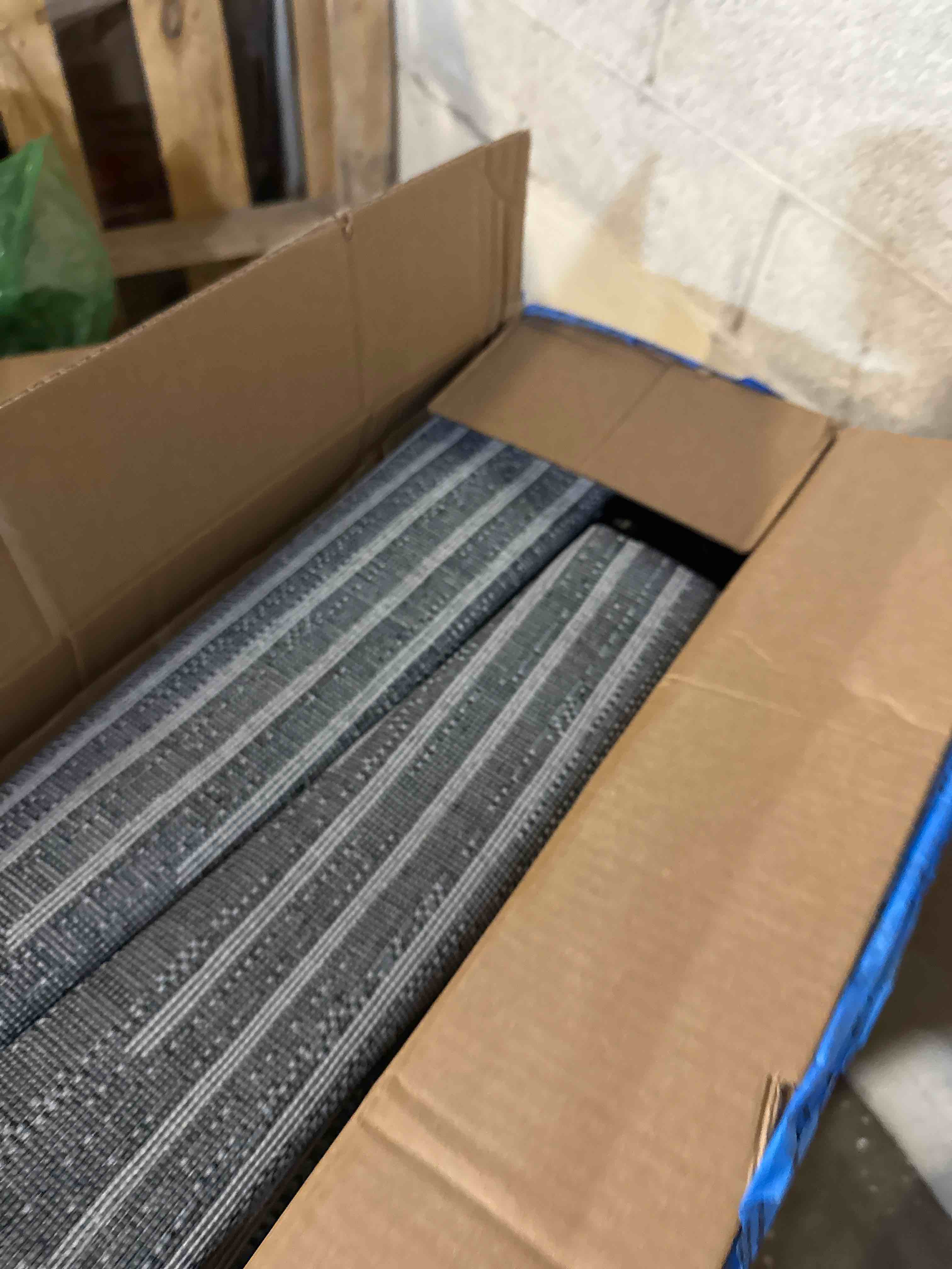 Condition photo showing New/Like New for Rugshop Bohemian Stripe Stain Resistant High Traffic Living Room Kitchen Bedroom Dining Home Office Square Area Rug 6'6" x 6'6" Black