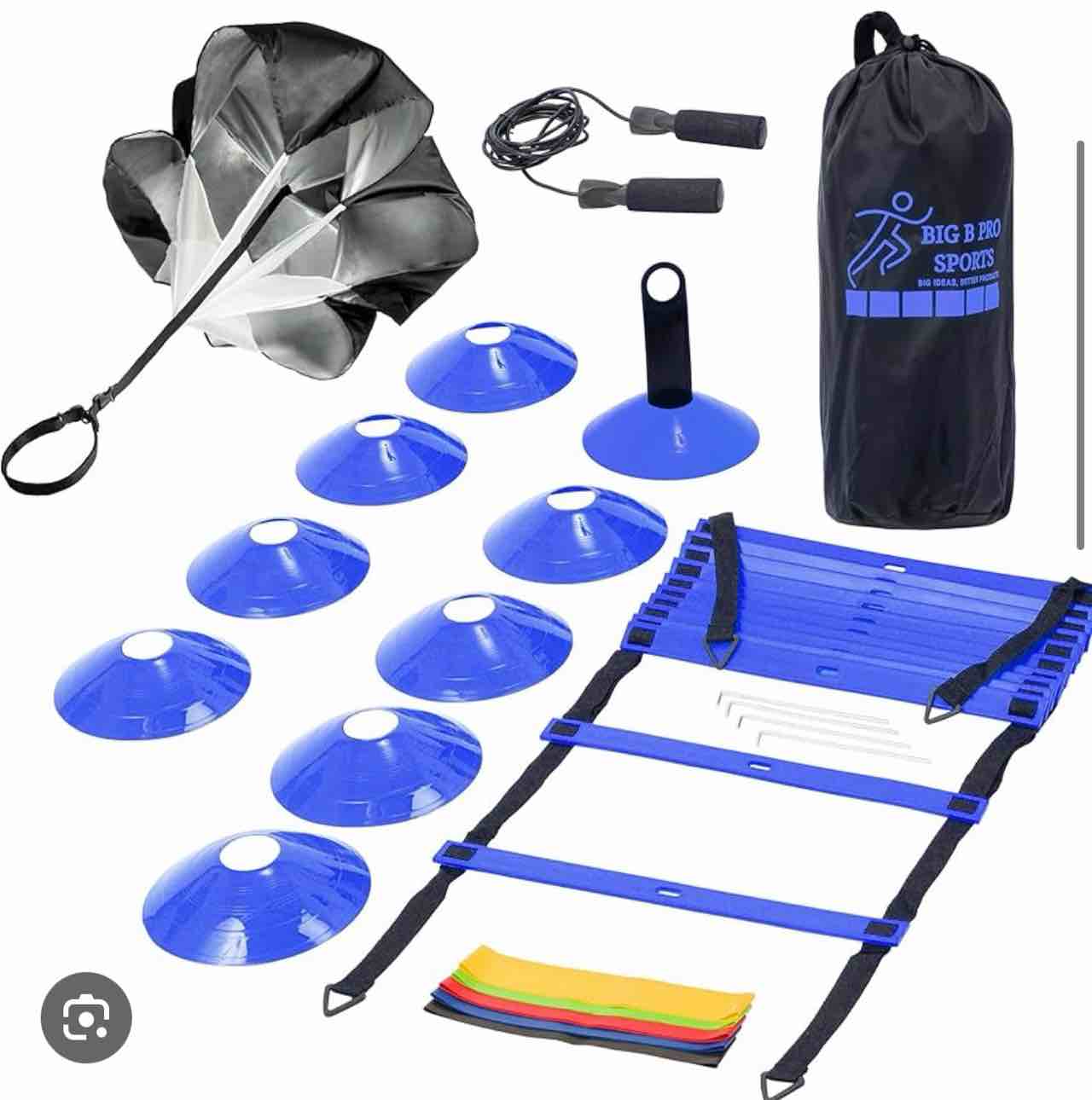 big b pro sports agility training set blue