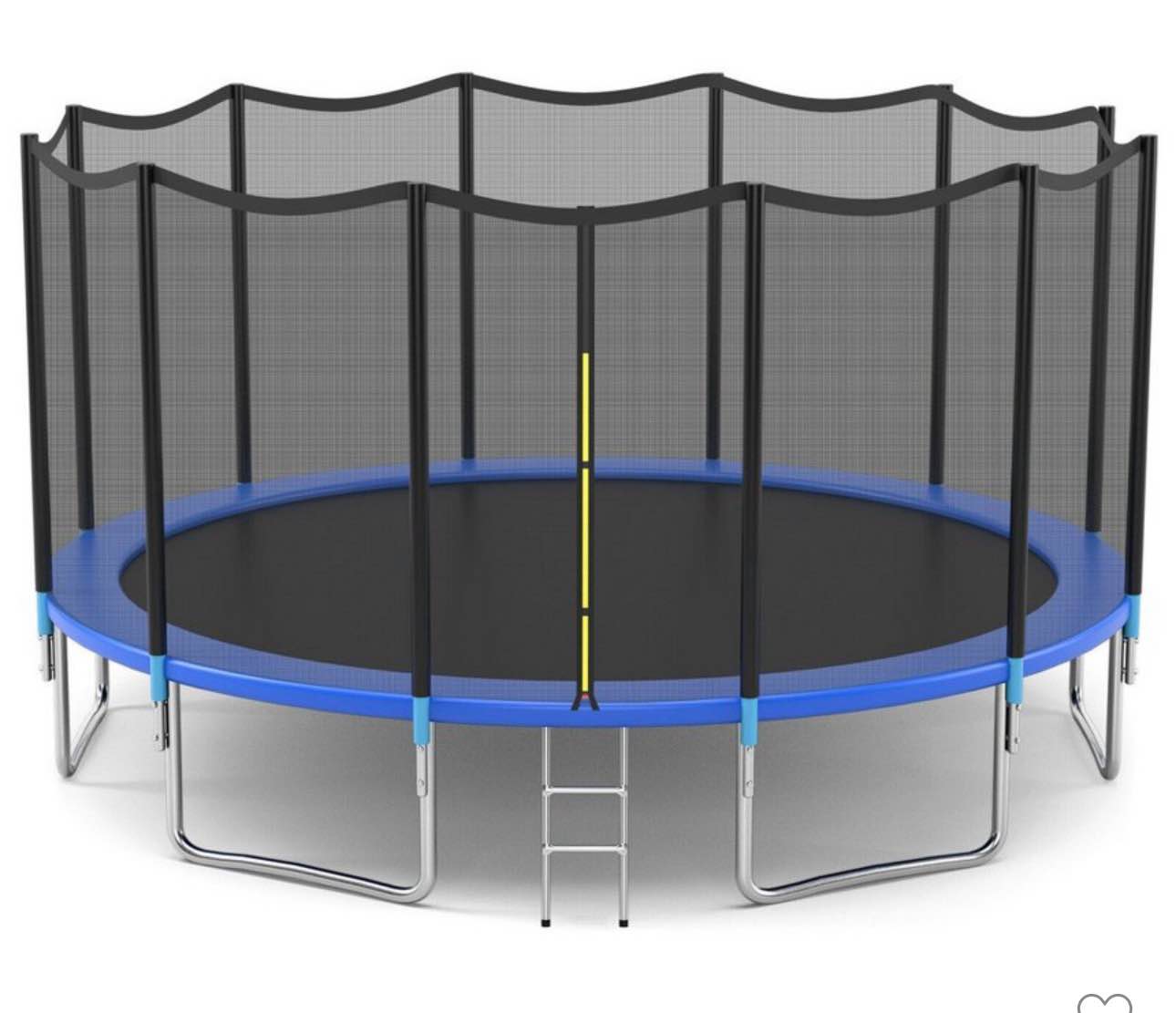 Costway 16 ft Outdoor Trampoline Bounce Combo W/Safety Closure Net Ladder ( BLUE)