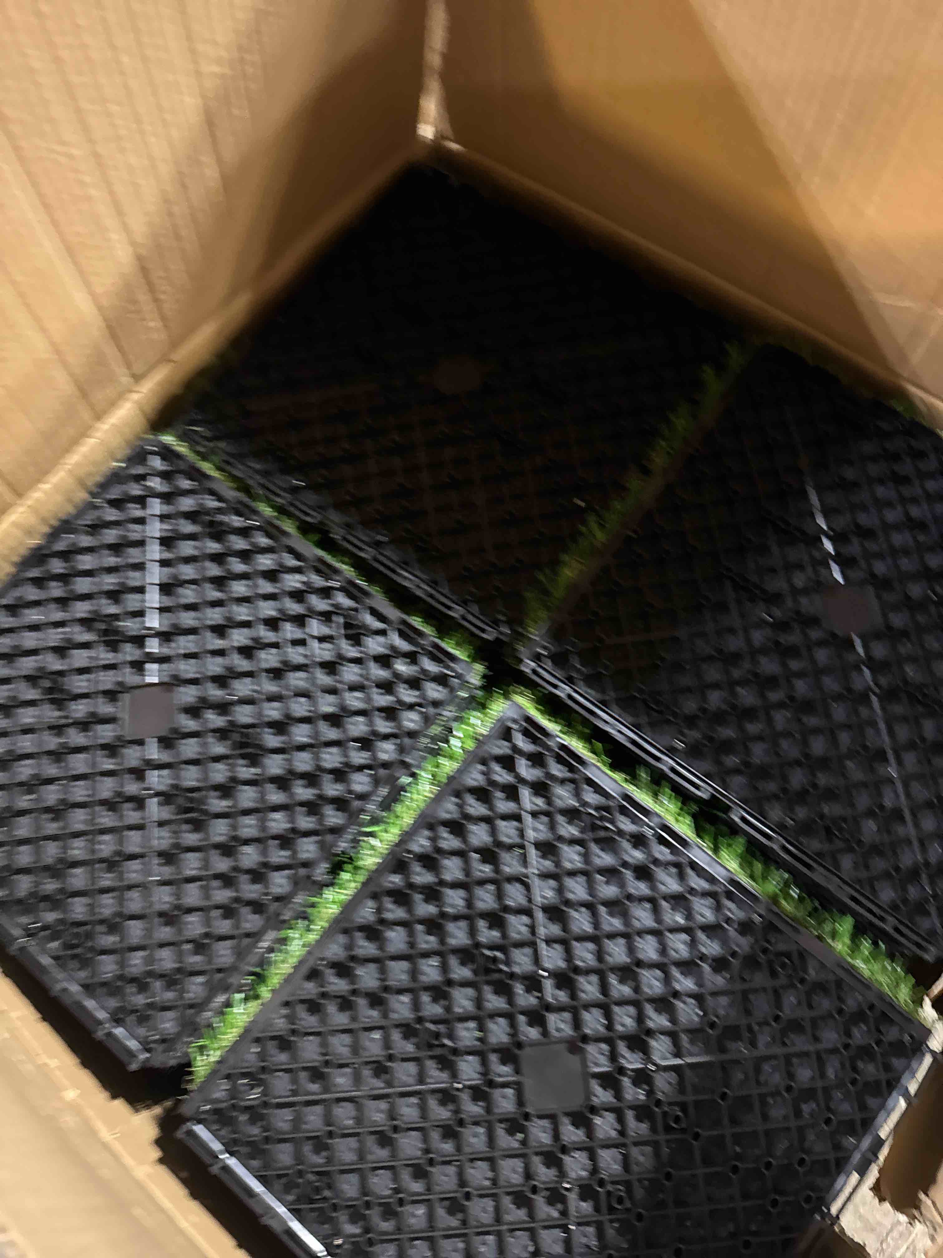 Condition photo showing New/Like New for windyun 96 pack artificial grass turf interlocking deck tiles 12" x 12" thick synthetic square fake interlocking turf self draining grass tiles for patio indoor outdoor floor decoration dogs pee pad