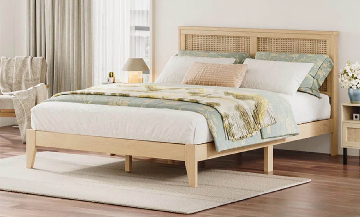 Bay Isle Home Unique Rattan Queen Size Bed