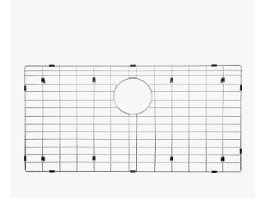 Serene Valley 29-5/16" x 16-3/8" Sink Bottom Grid, Rear Drain with Corner Radius 3/16", Sink Grids Stainless Steel NLW3017R