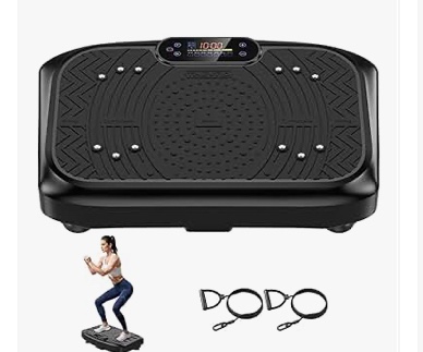 Vibration Plate Exercise Machine Weight Loss, Full Body Workout Vibration Plate Lymphatic Drainage, 199 Adjustable Speeds Power Shaping Vibrating Plate 450 Lbs Capacity Fitness Platform