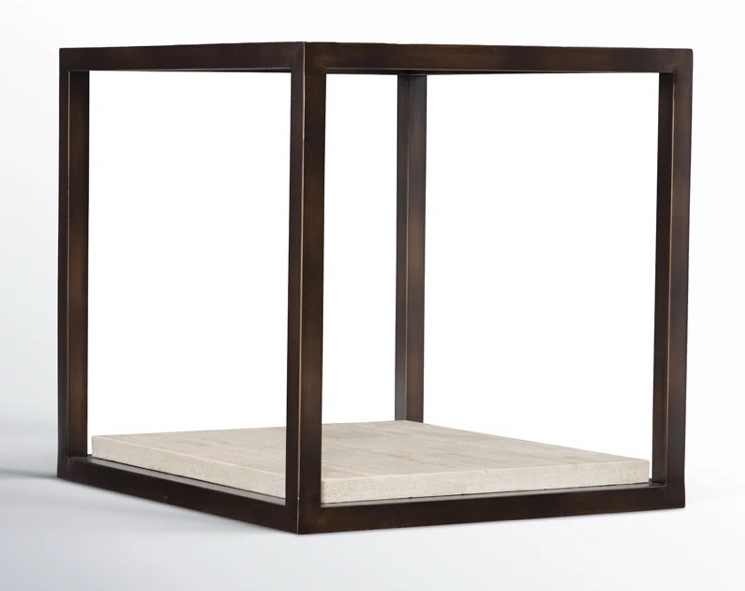 Kinsley Glass Top End Table