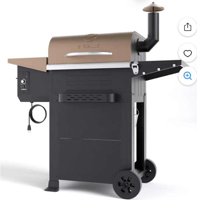 Z Grills Pellet Grill & Smoker with PID Controller, 572 sq. in Cooking Area and Open Flame Technology
